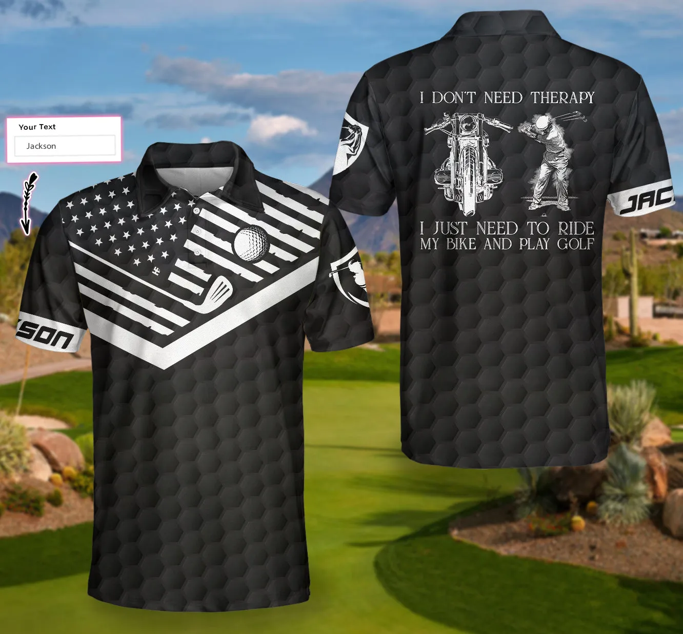 Golf In Desert Custom Polo Shirt Coolspod