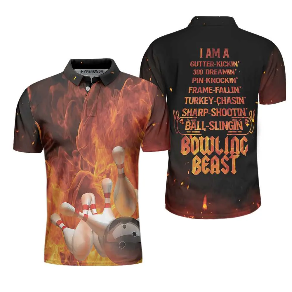 I'M A Bowling Beast Shirt For Men Polo Shirt, Polo Style Bowling Shirt For Men, Gift Idea For Bowlers Coolspod