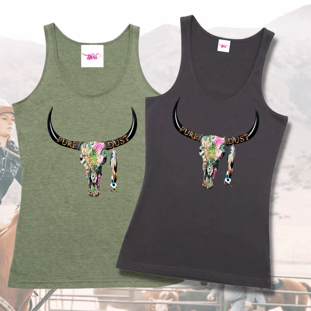 Ladies  Singlet 'Cactus Skull'