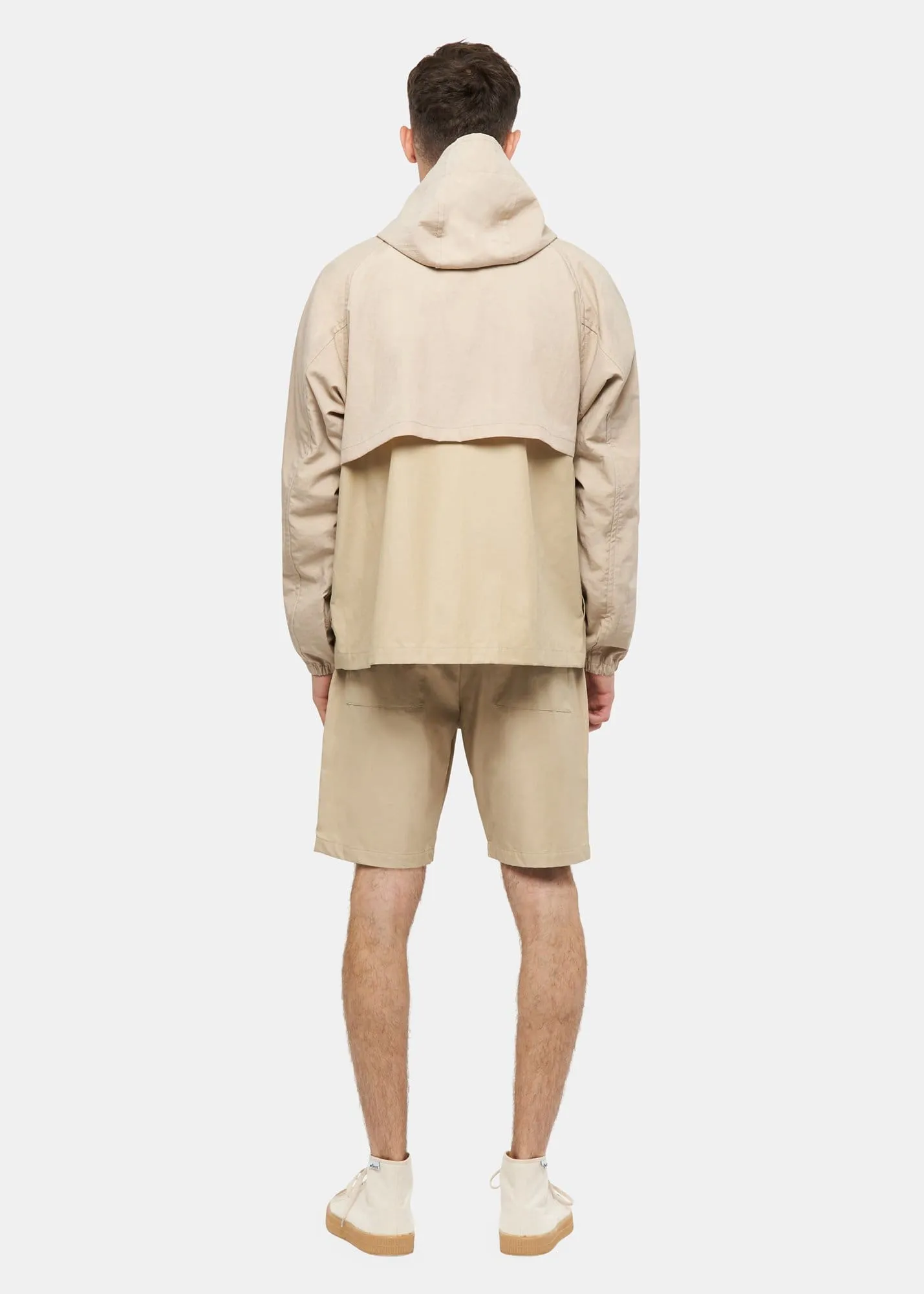 Les Basics X Gloverall Le Short Hooded Coat Stone