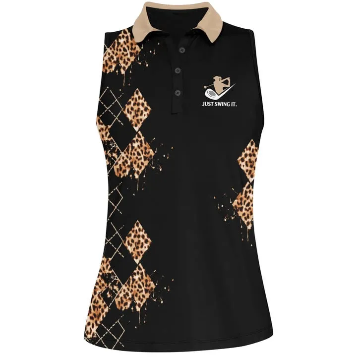 Life Is Full Of Important Choices Women Polo Shirt, Leopard Golf 3D Shirt