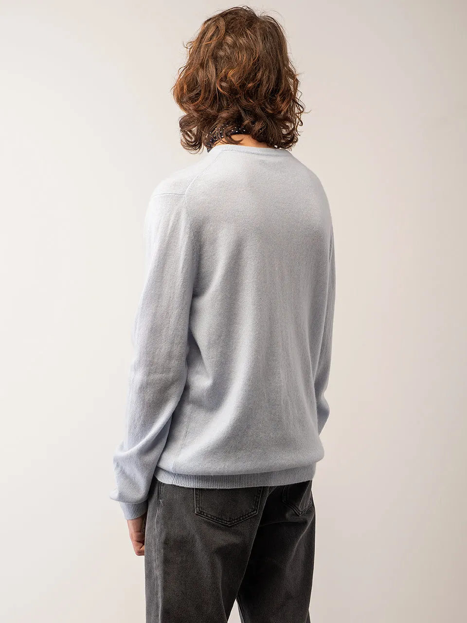 Men Crew Neck Sweater_Baby Blue