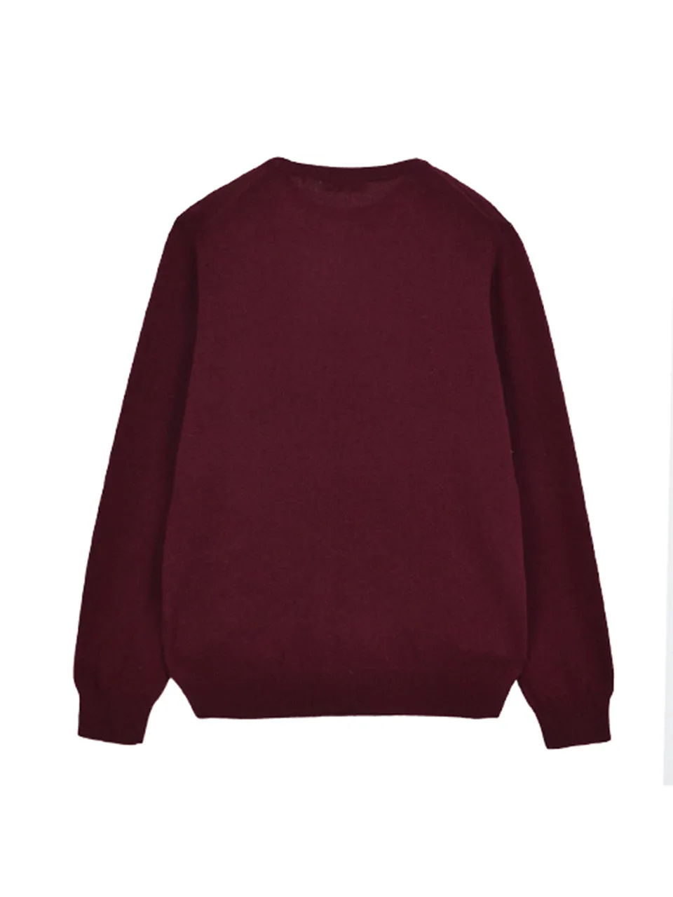 Men Crew Neck Sweater_Burgundy