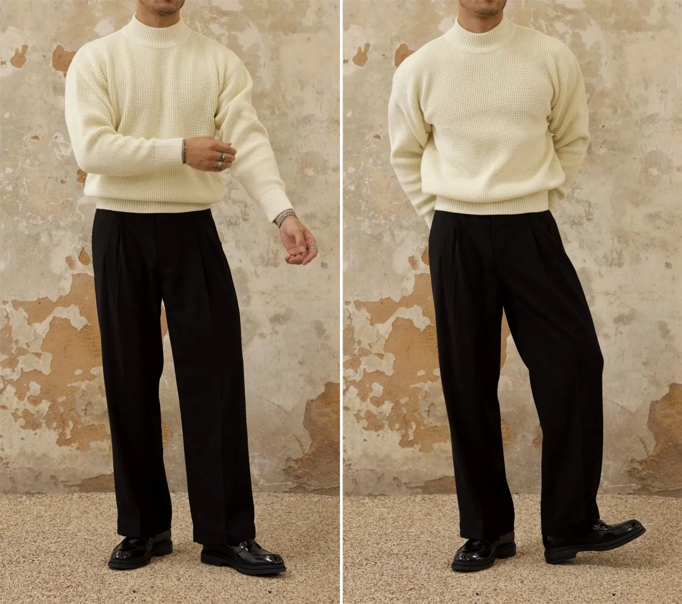 Men's Solid Turtleneck Sweater