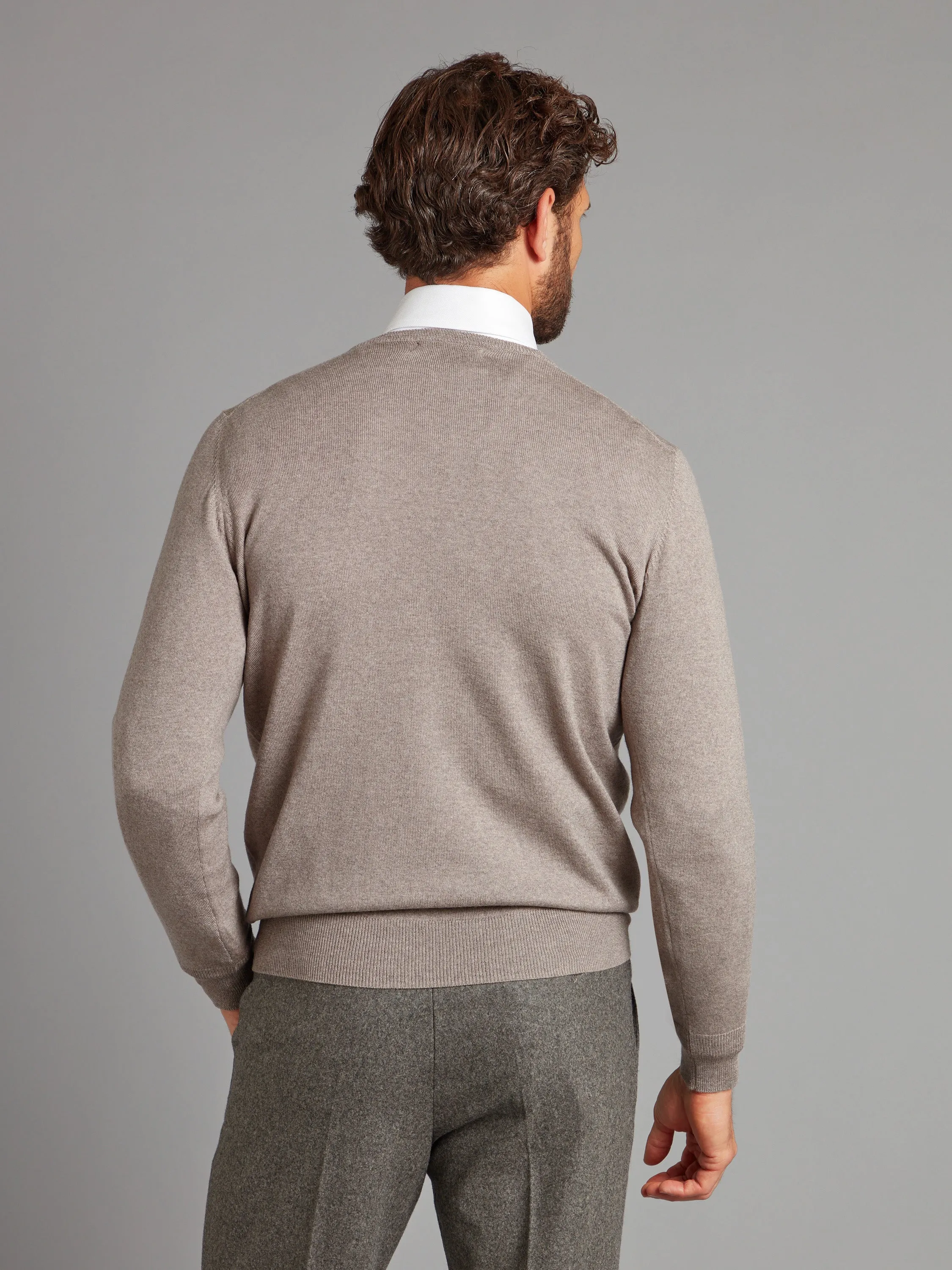 Merino Crew Neck Sweater - Fawn