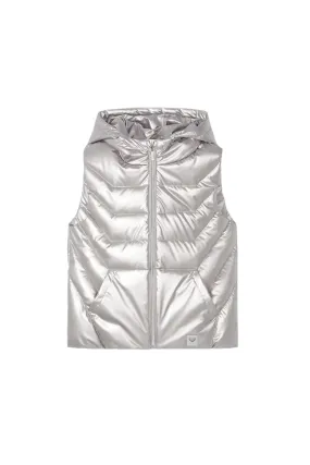 Metallic padded vest