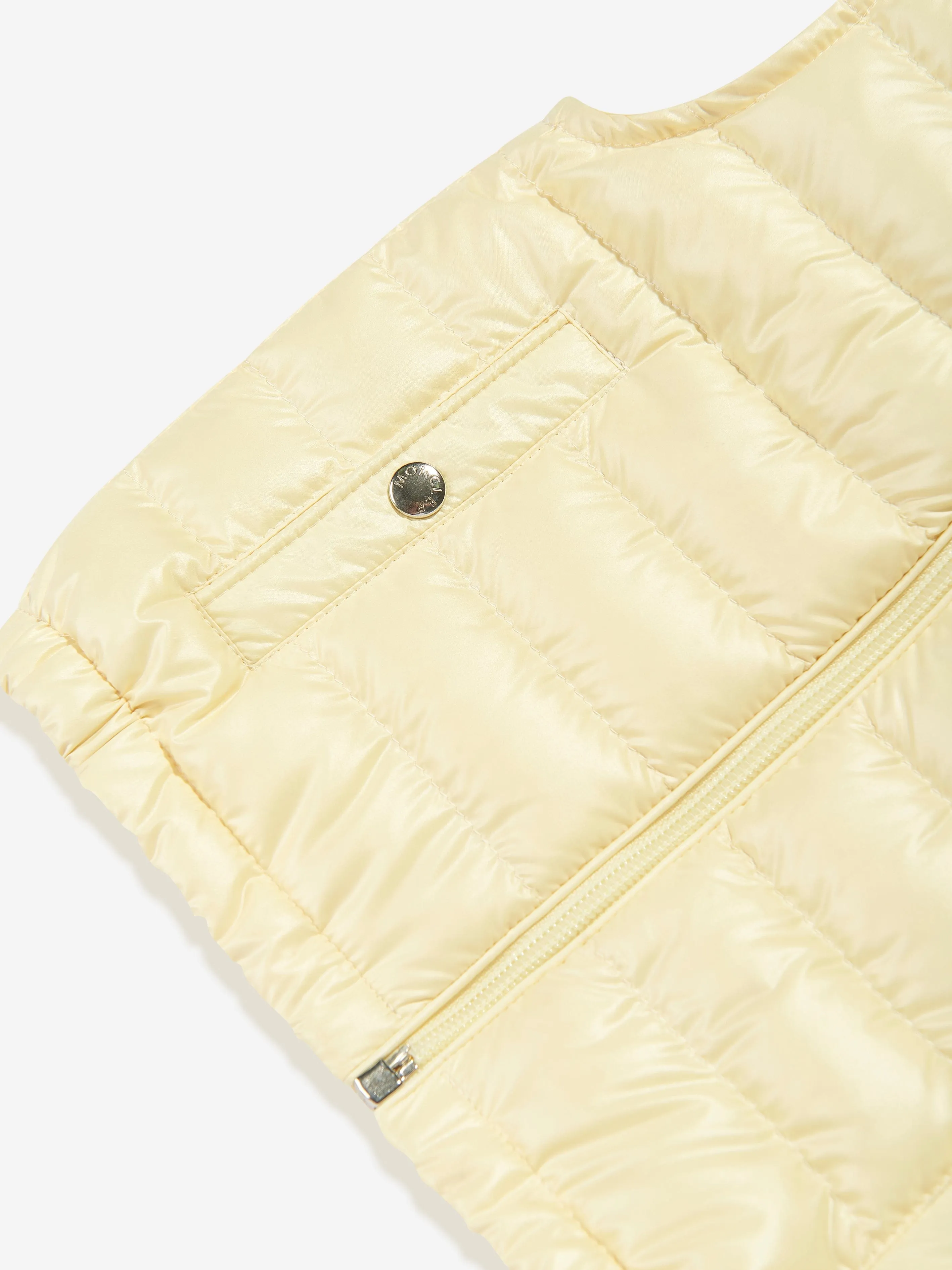 Moncler Enfant Baby Boys Down Padded Couronne Gilet in Yellow