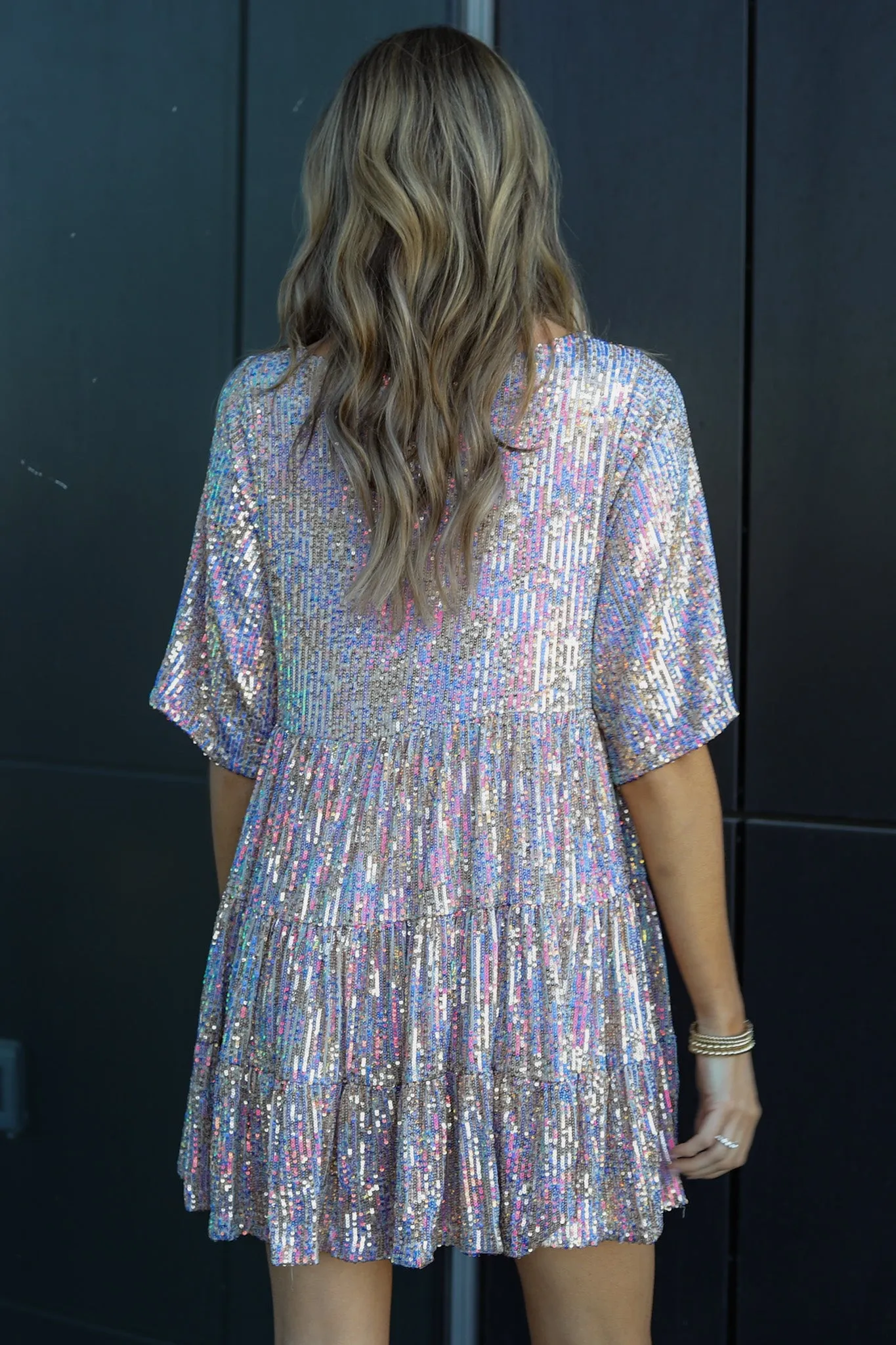 My Queen Sequin Baby Doll Dress VIRAL