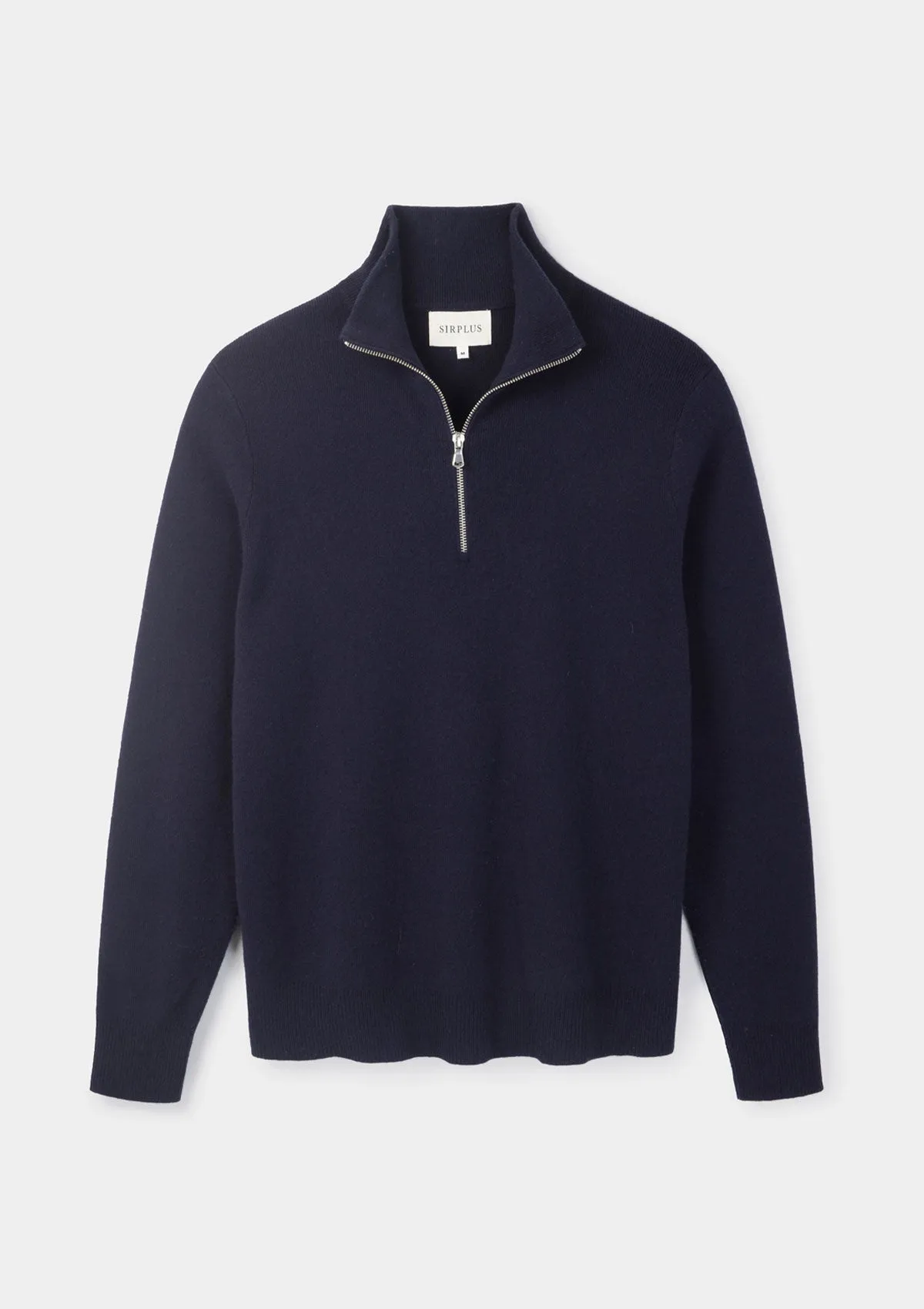 Navy Merino Half Zip Jumper