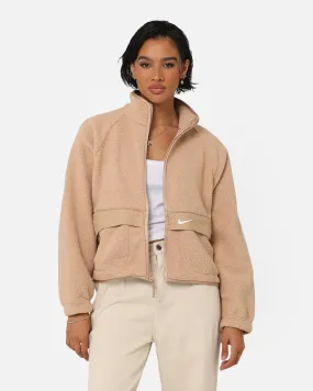 Nike Women's Sportswear Sherpa Jacket Hemp/Hemp/White