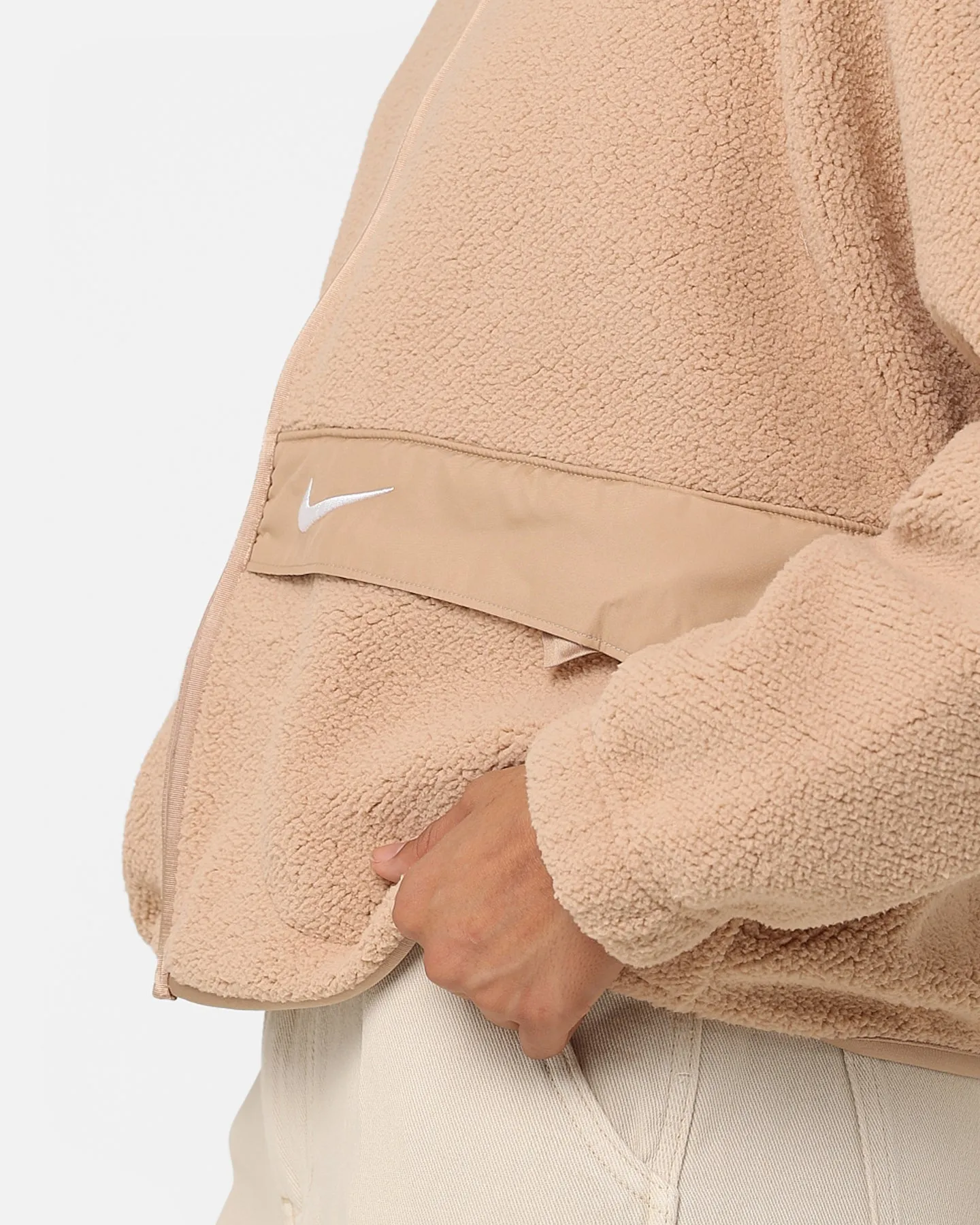 Nike Women's Sportswear Sherpa Jacket Hemp/Hemp/White