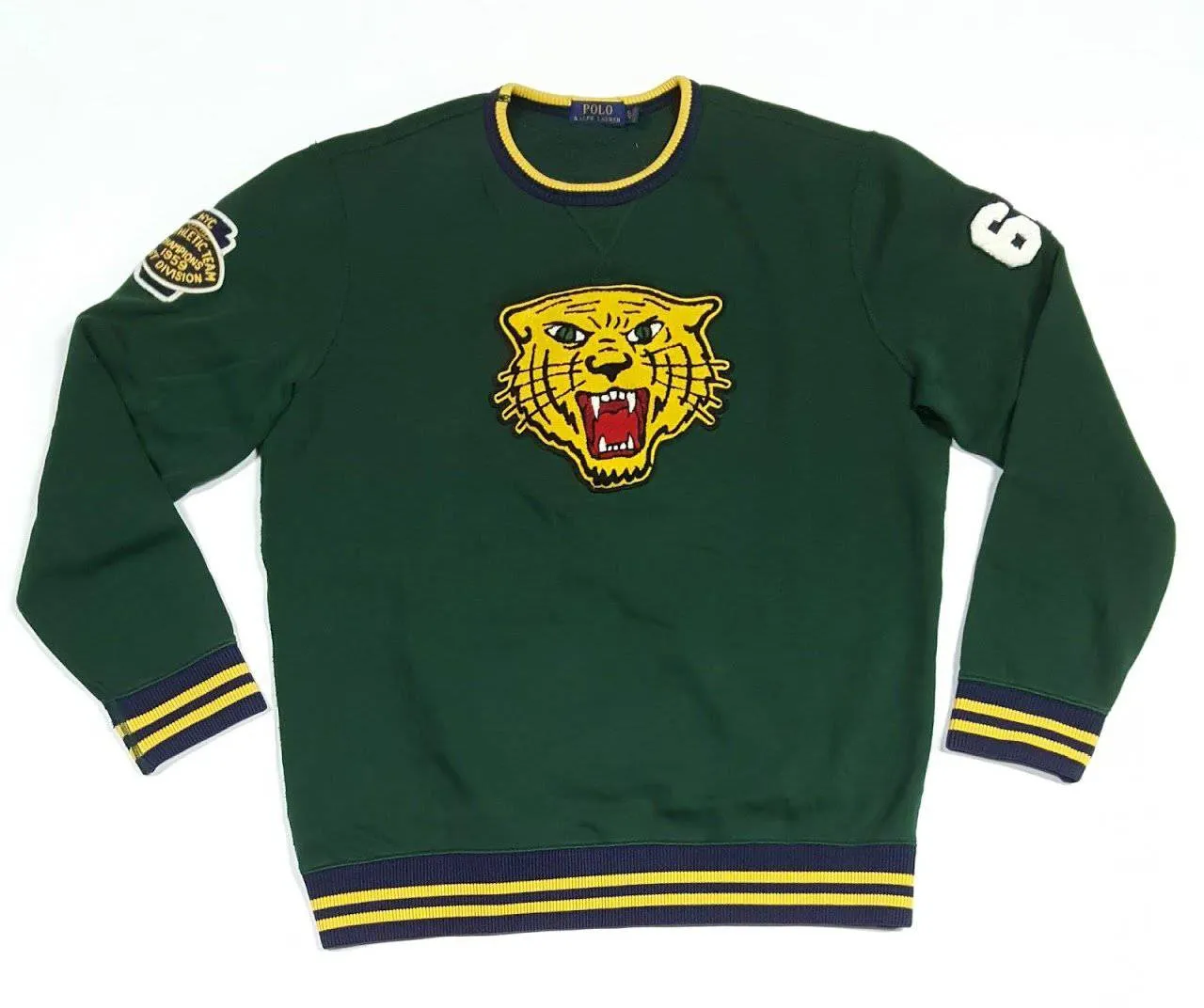 Nwt Polo Ralph Lauren Green Classic Fit Tiger Sweatshirt