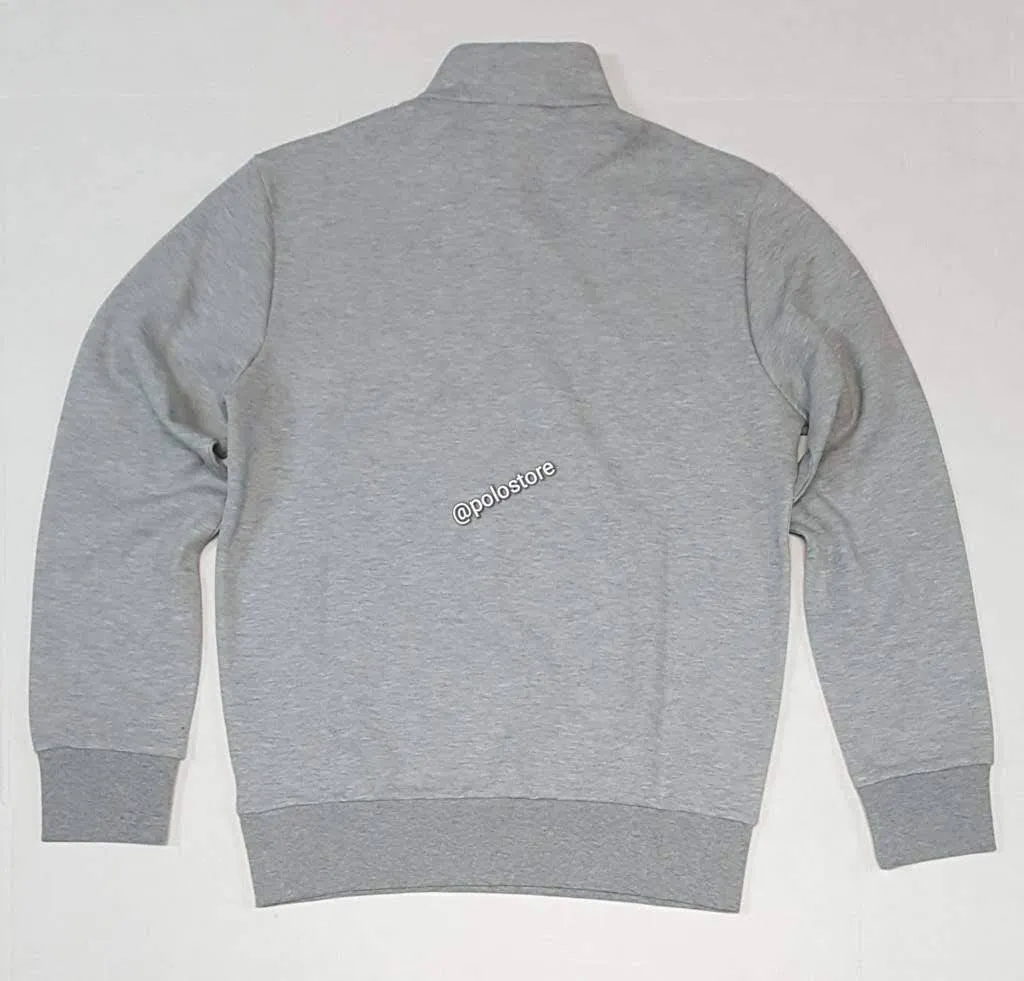 Nwt Polo Ralph Lauren Grey Double Knit Half Zip Sweatshirt