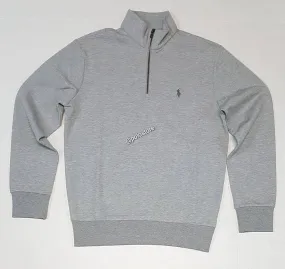 Nwt Polo Ralph Lauren Grey Double Knit Half Zip Sweatshirt