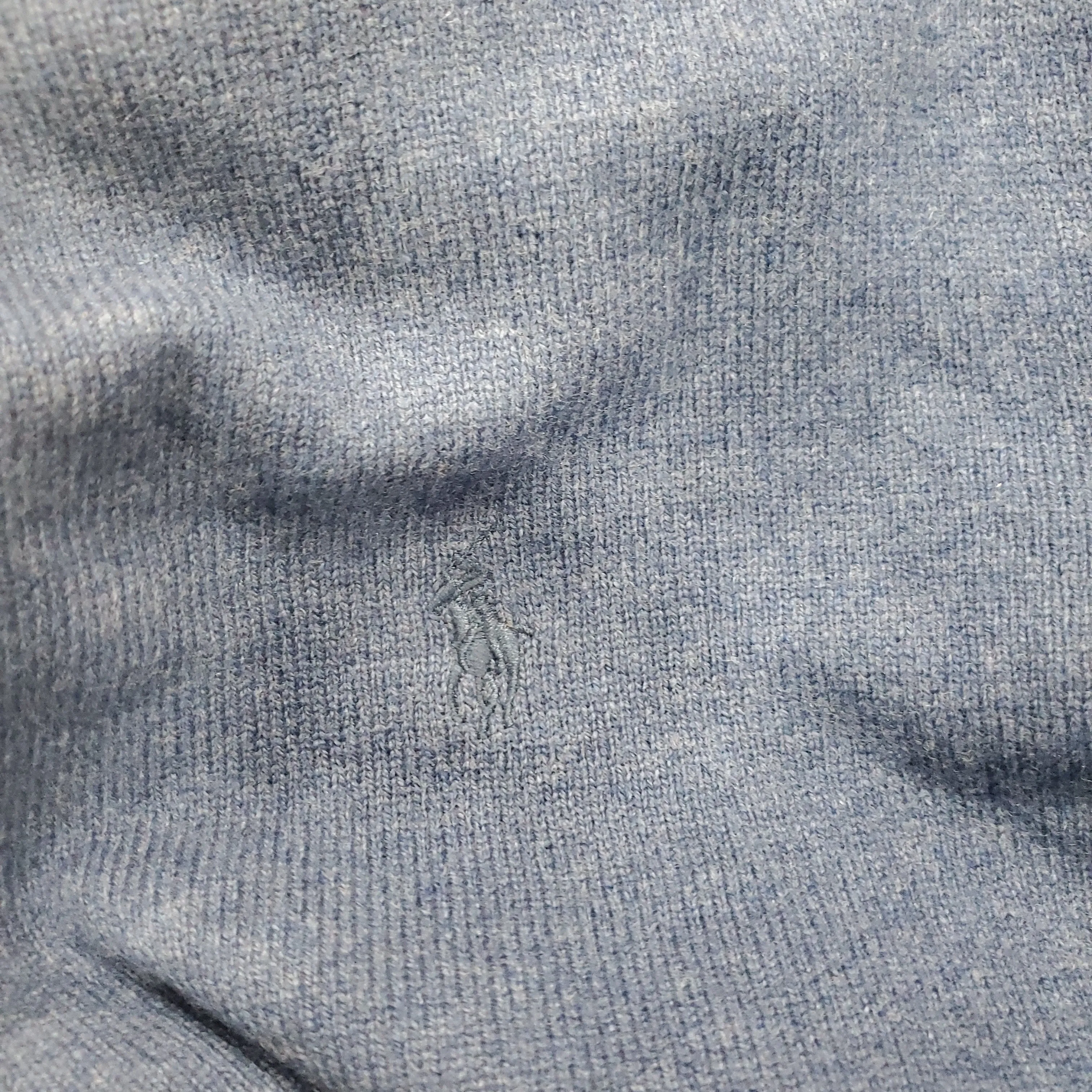 Nwt Polo Ralph Lauren Shale Blue w/Blue Horse Round Neck Wool Sweater