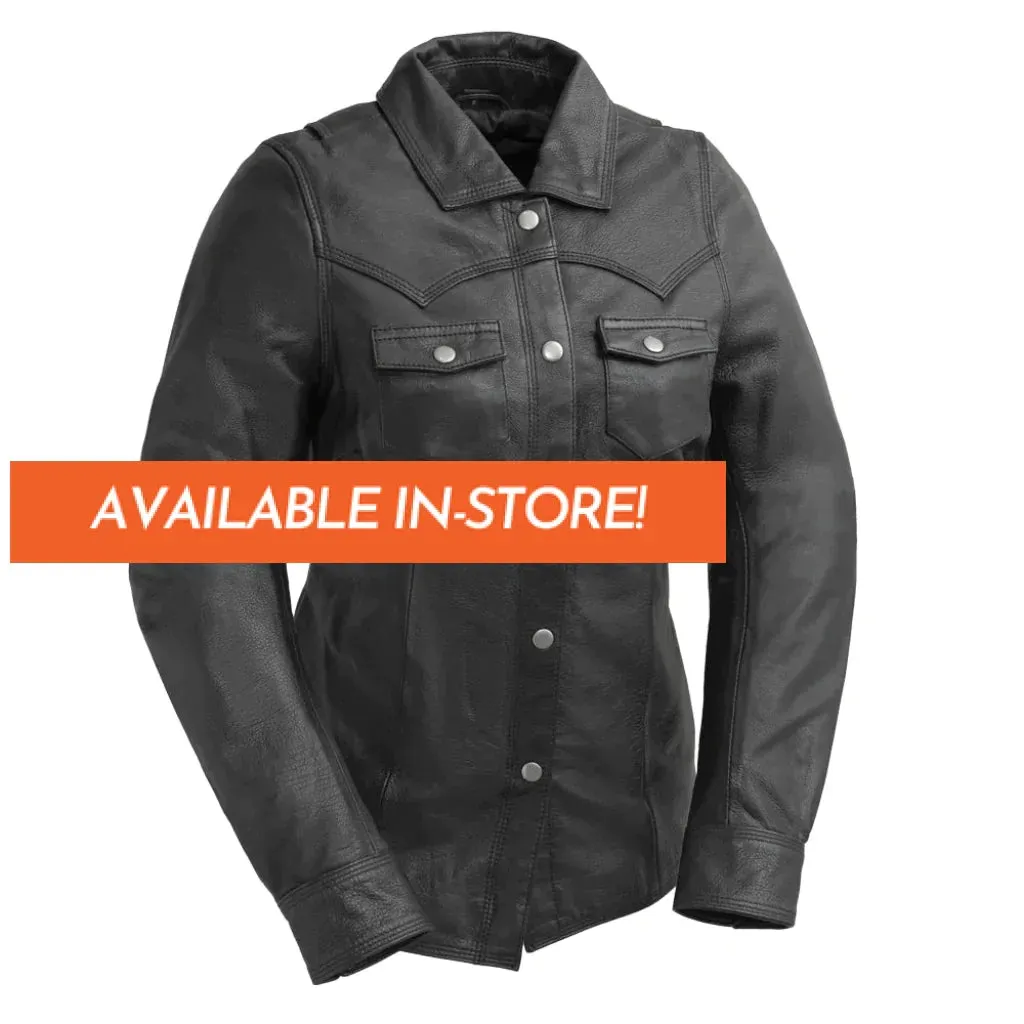 Onyx Women's Leather Motorcycle Shirt