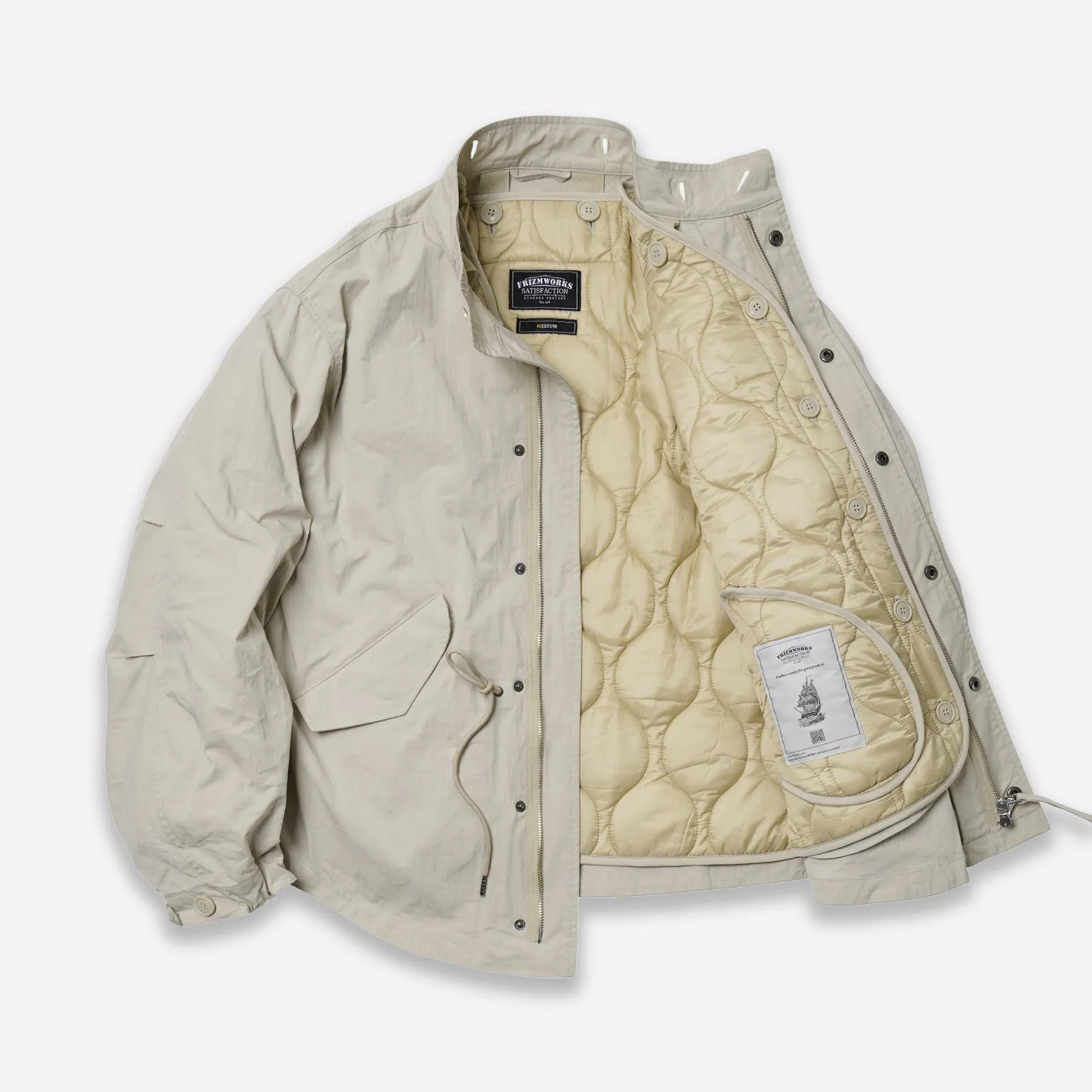 OSCAR FISHTAIL 2 IN 1 JACKET  - IVORY