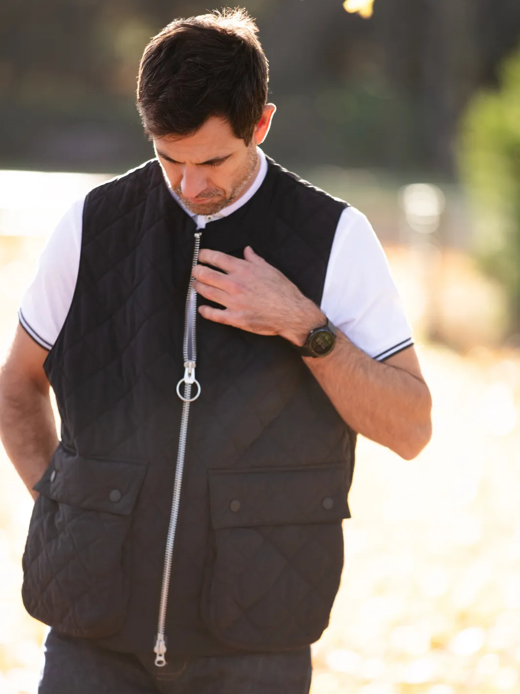 Padded Vest - Charcoal