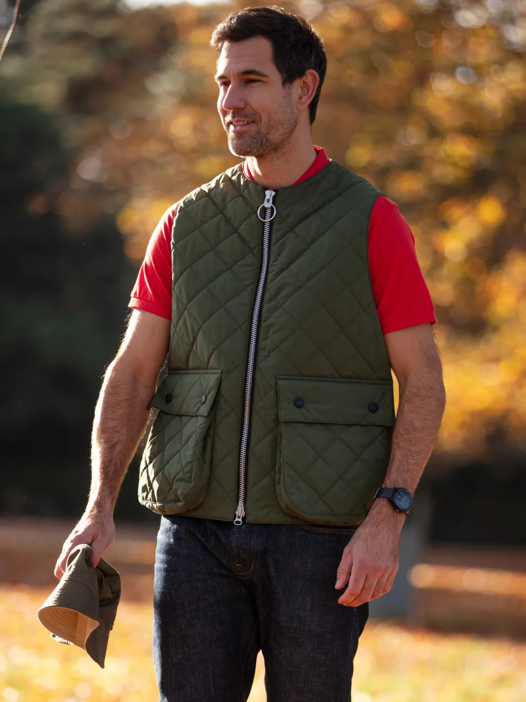 Padded Vest - Olive