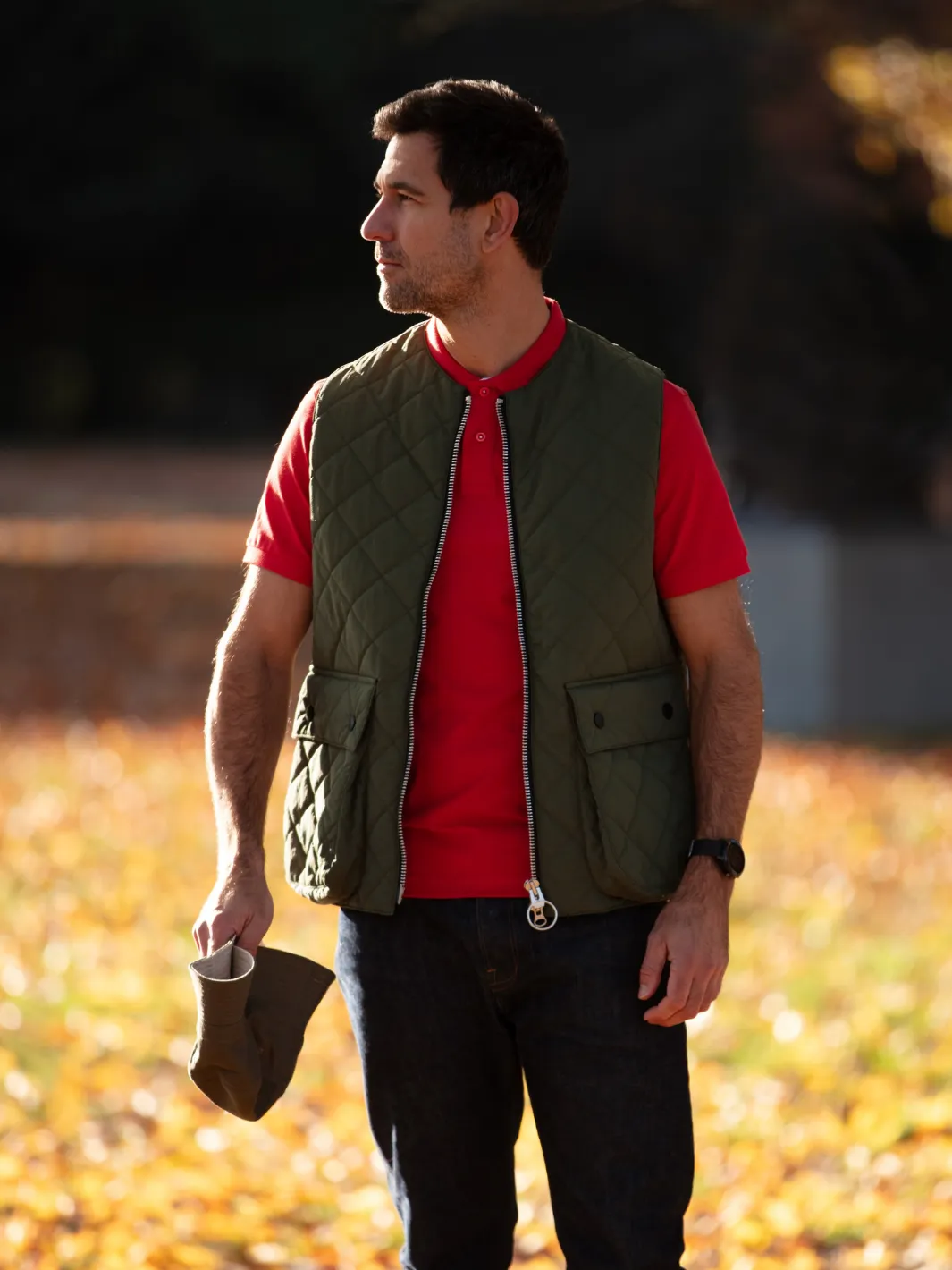 Padded Vest - Olive