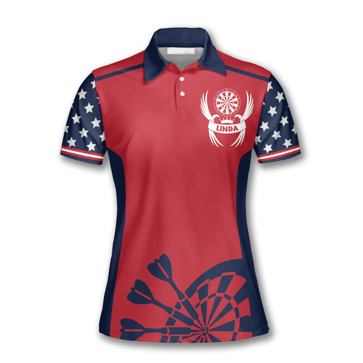 Patriotic Custom Darts Shirts for Women, Personalized 3D All Print Dart Women Shirt