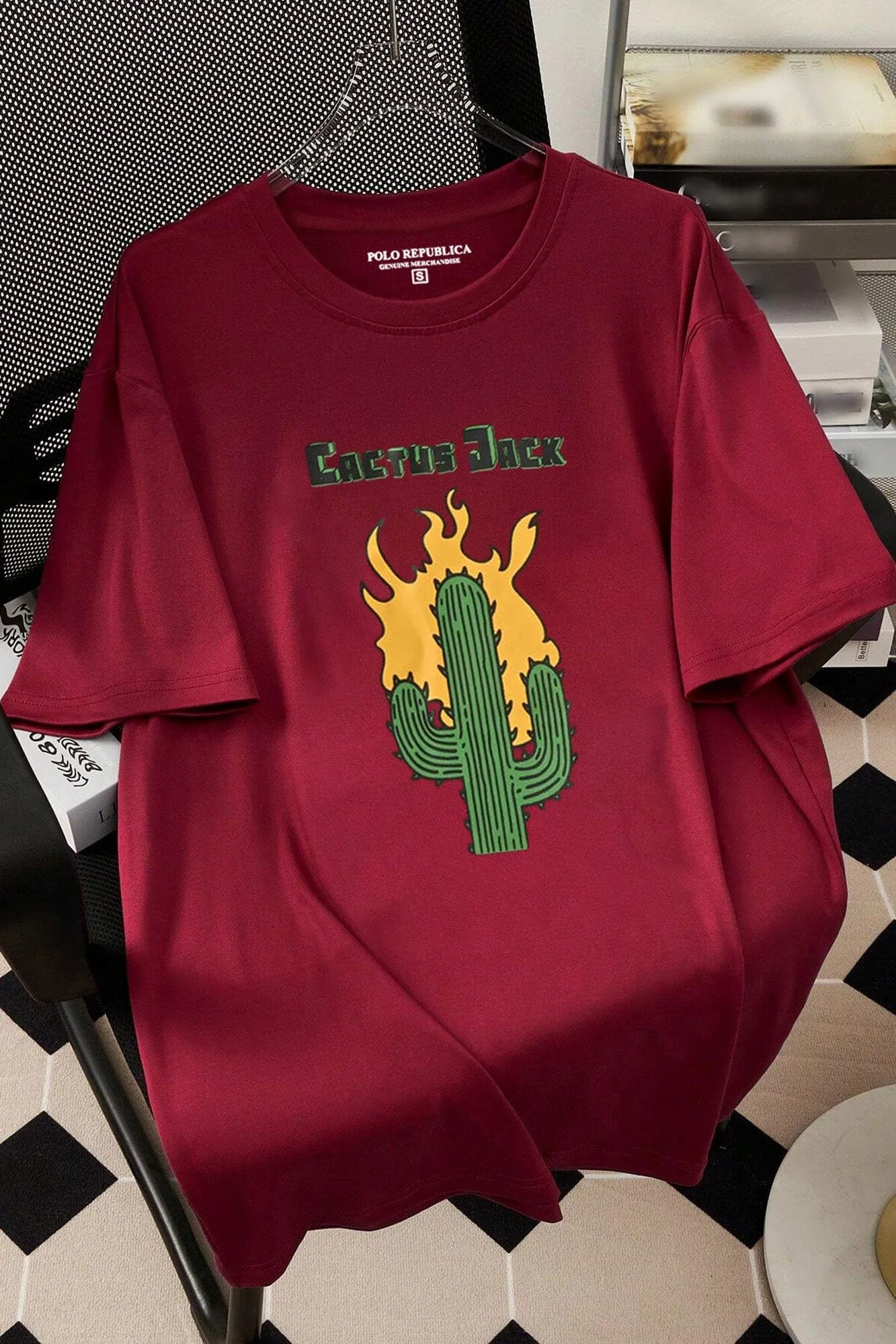 Polo Republica Cactus Jack Printed Crew Neck Tee Shirt