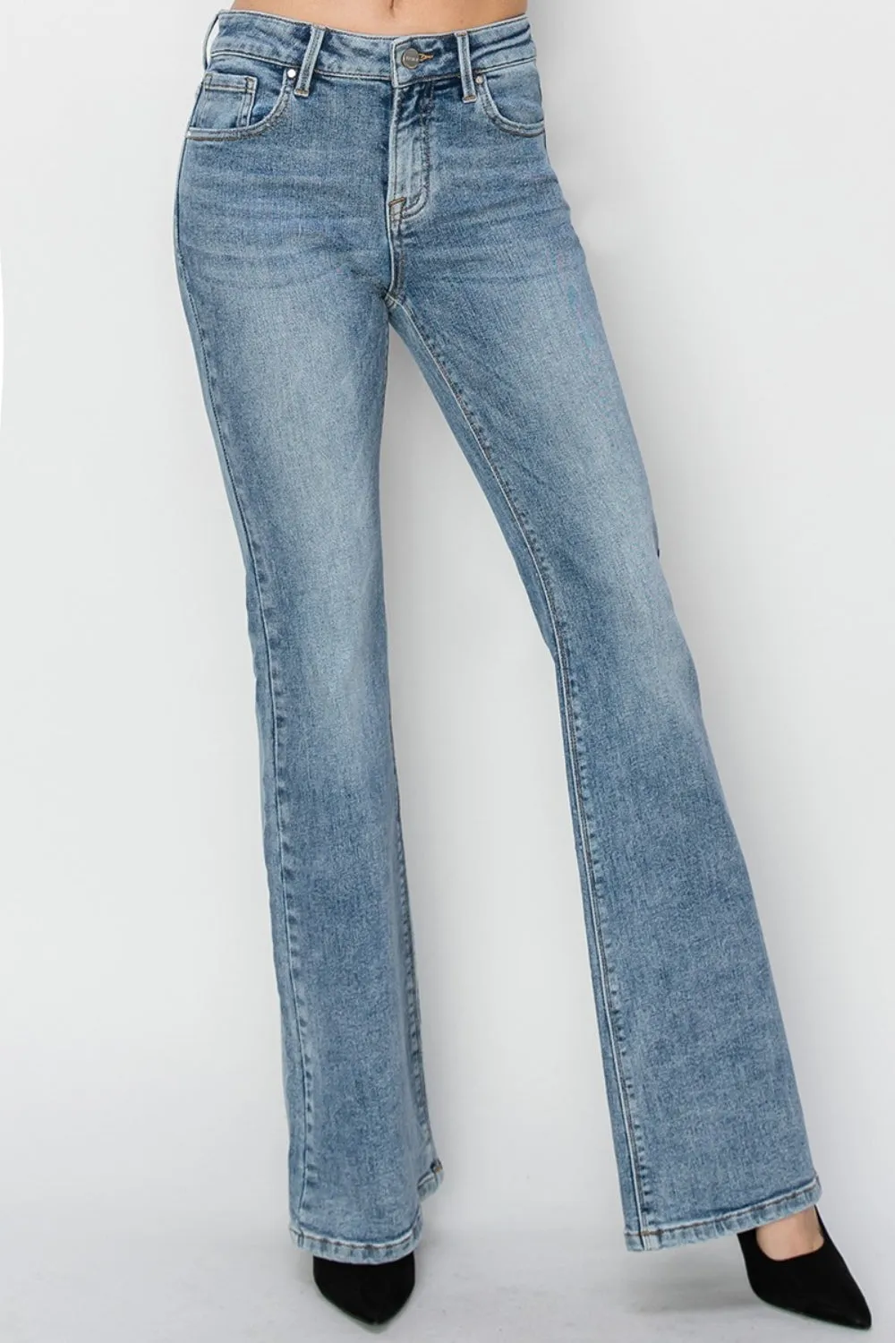 RISEN Full Size Mid Rise Bootcut Jeans