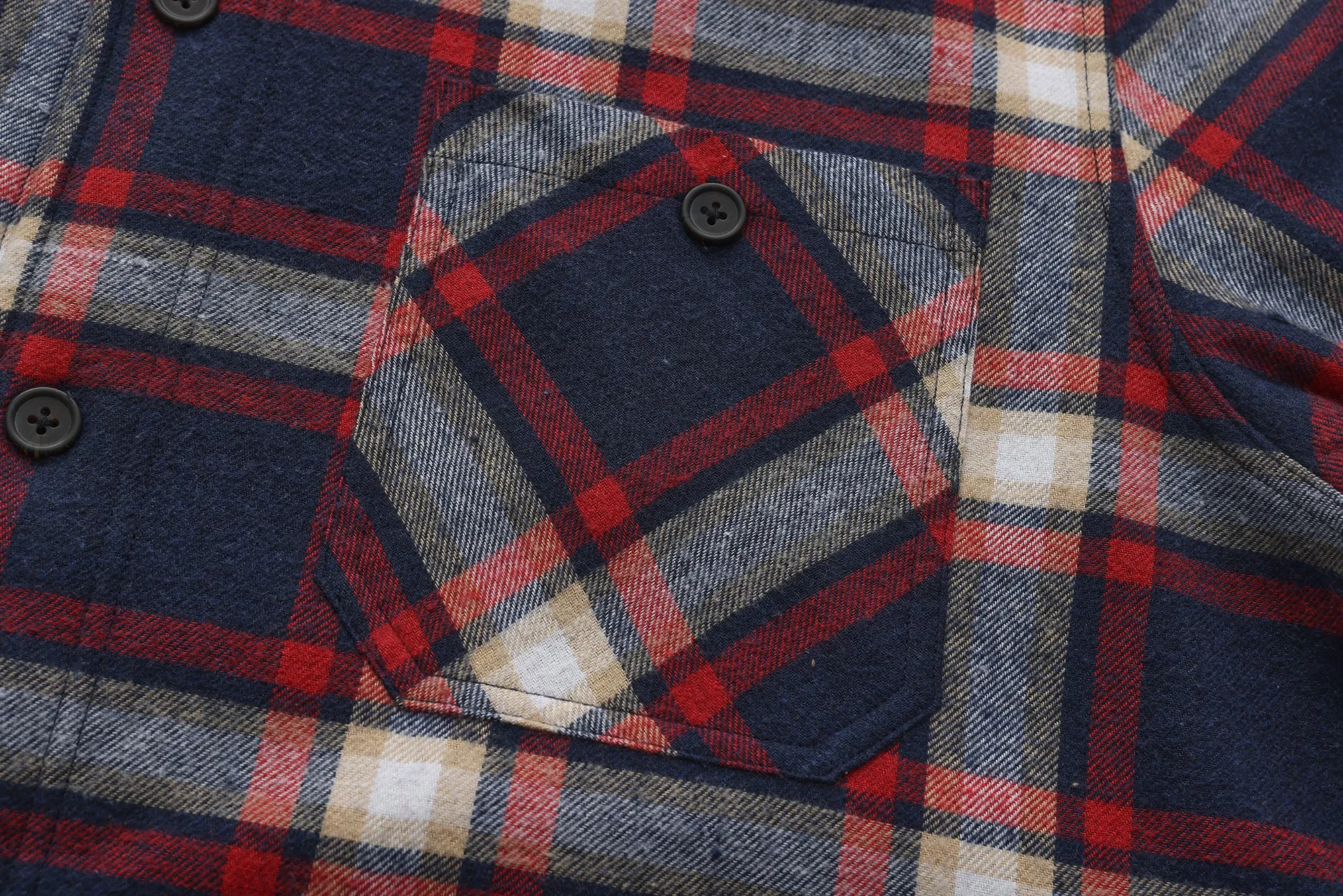 Sherpa Bonded Hooded Flannel Shirt Jacket