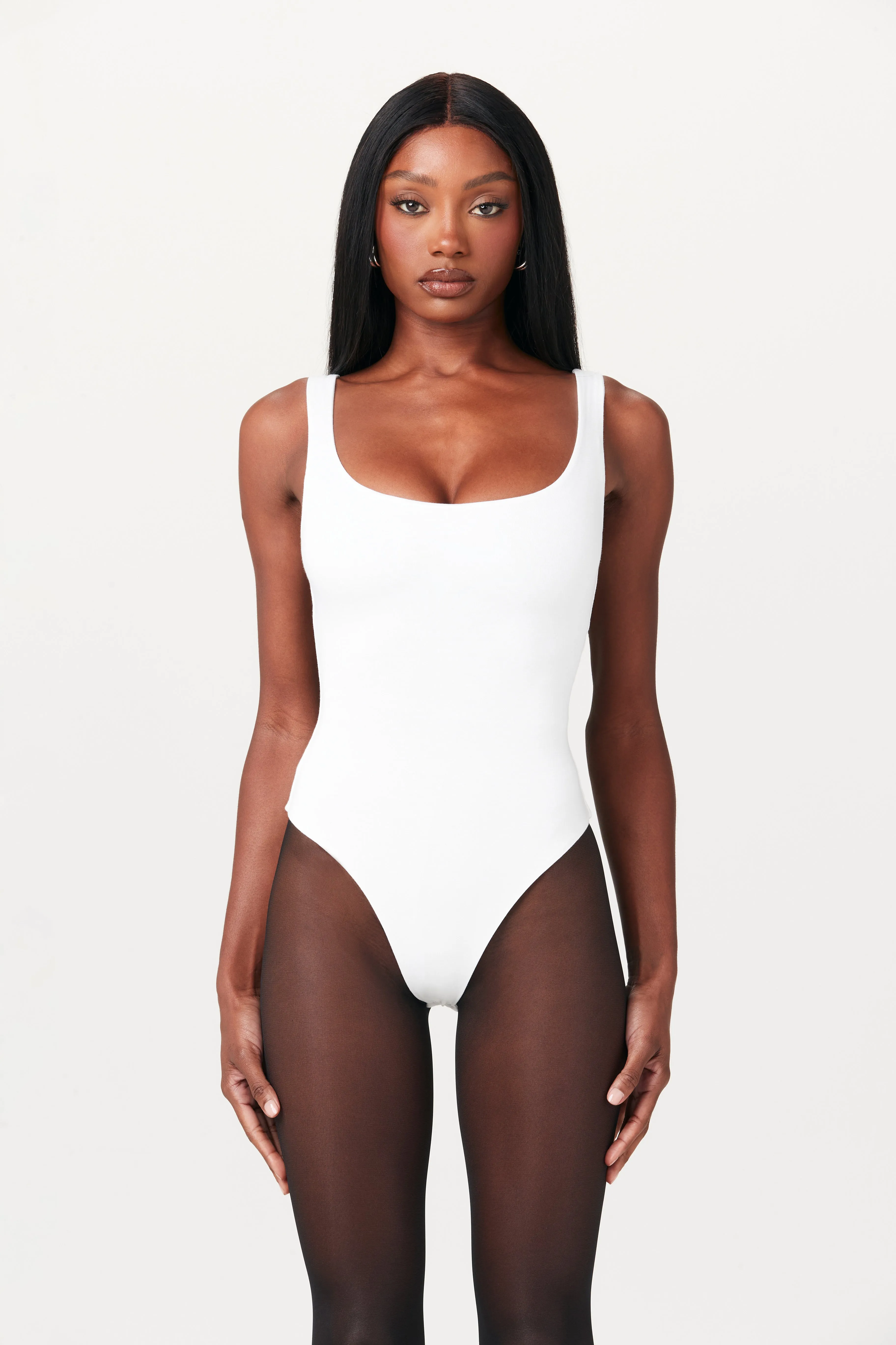 Smooth Scoop Neck Tank Bodysuit