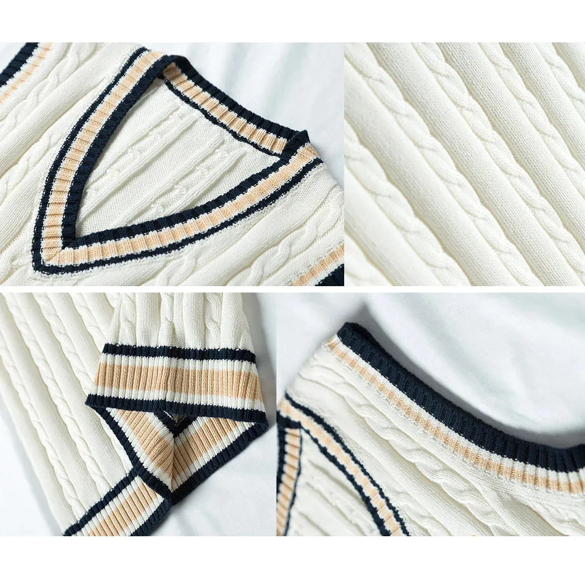 Striped Knit Vest