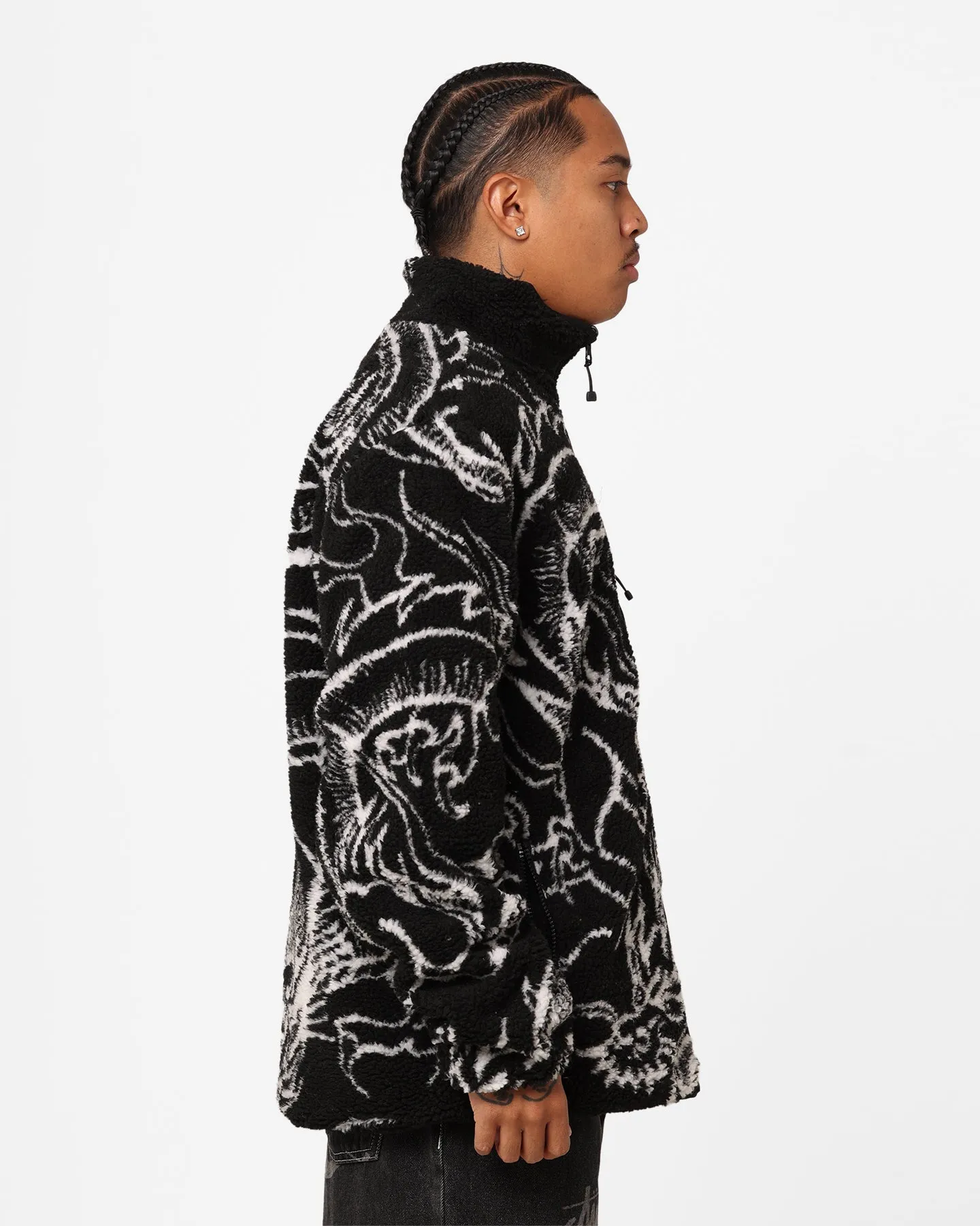 Stussy Dragon Sherpa Jacket Black