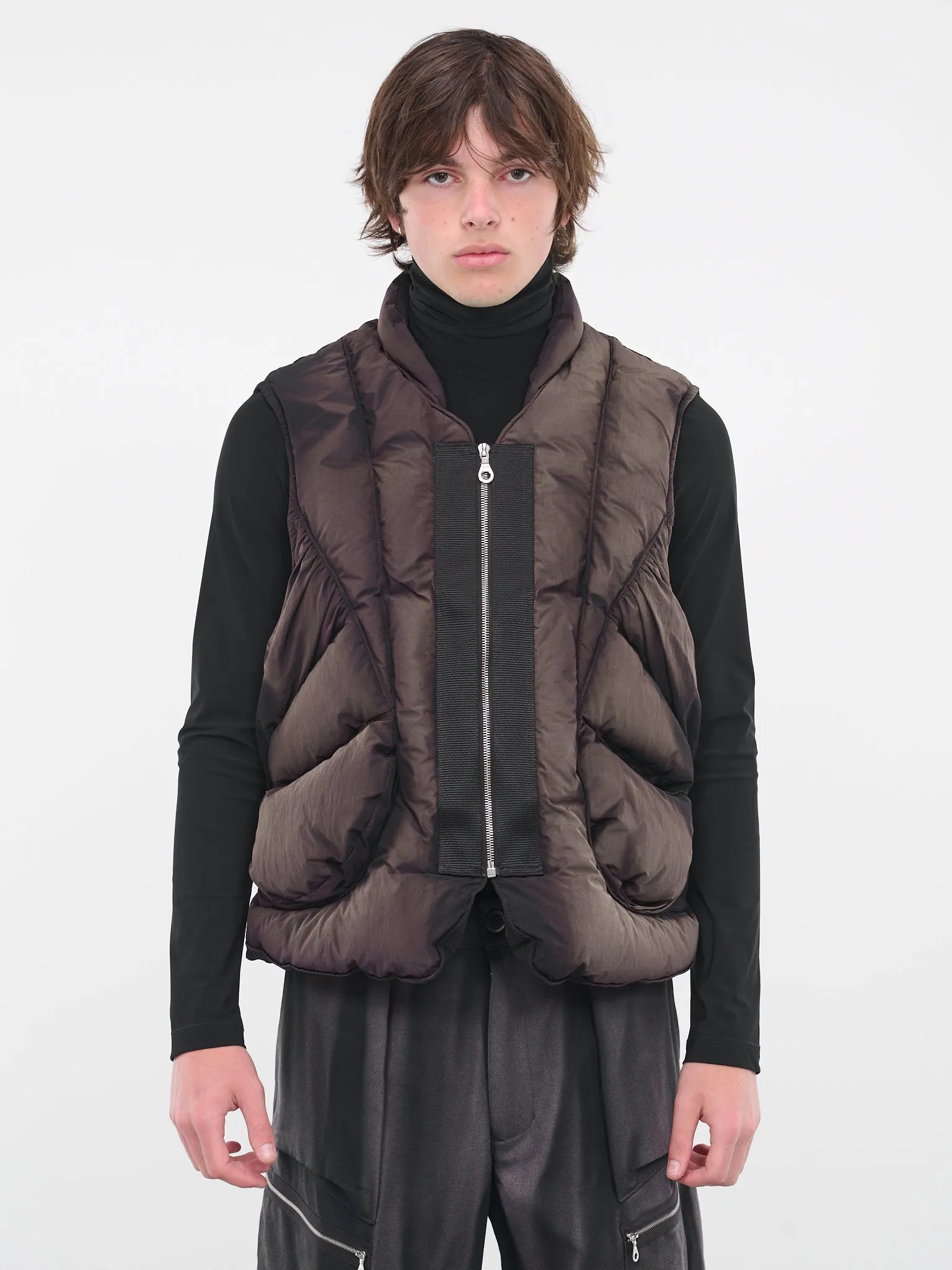 Sun Bleached Padded Gilet (OU04-BLACK)