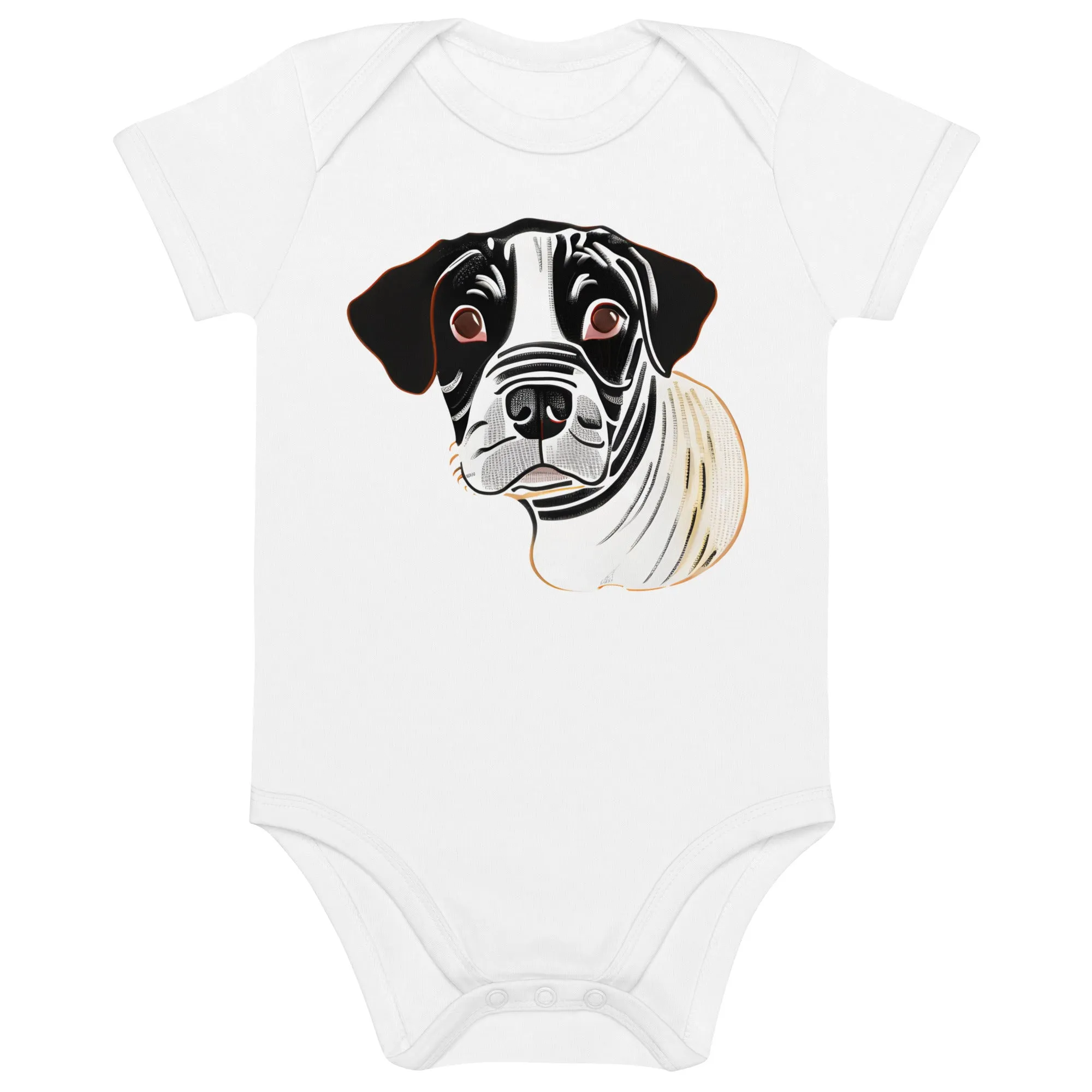 Sweet Dog Print Organic Cotton Baby Bodysuit - Ideal Gender-Neutral Baby Shower Gift