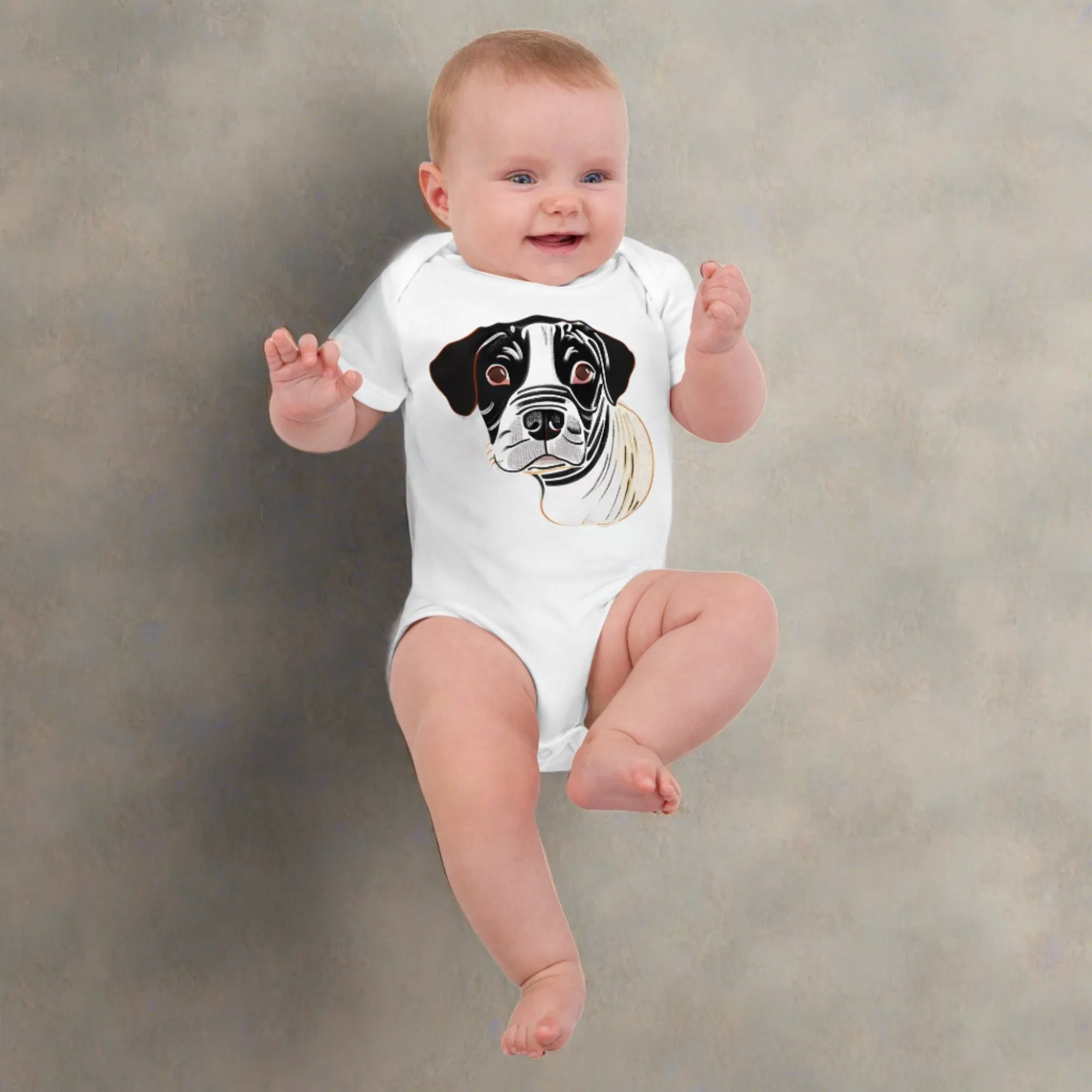 Sweet Dog Print Organic Cotton Baby Bodysuit - Ideal Gender-Neutral Baby Shower Gift