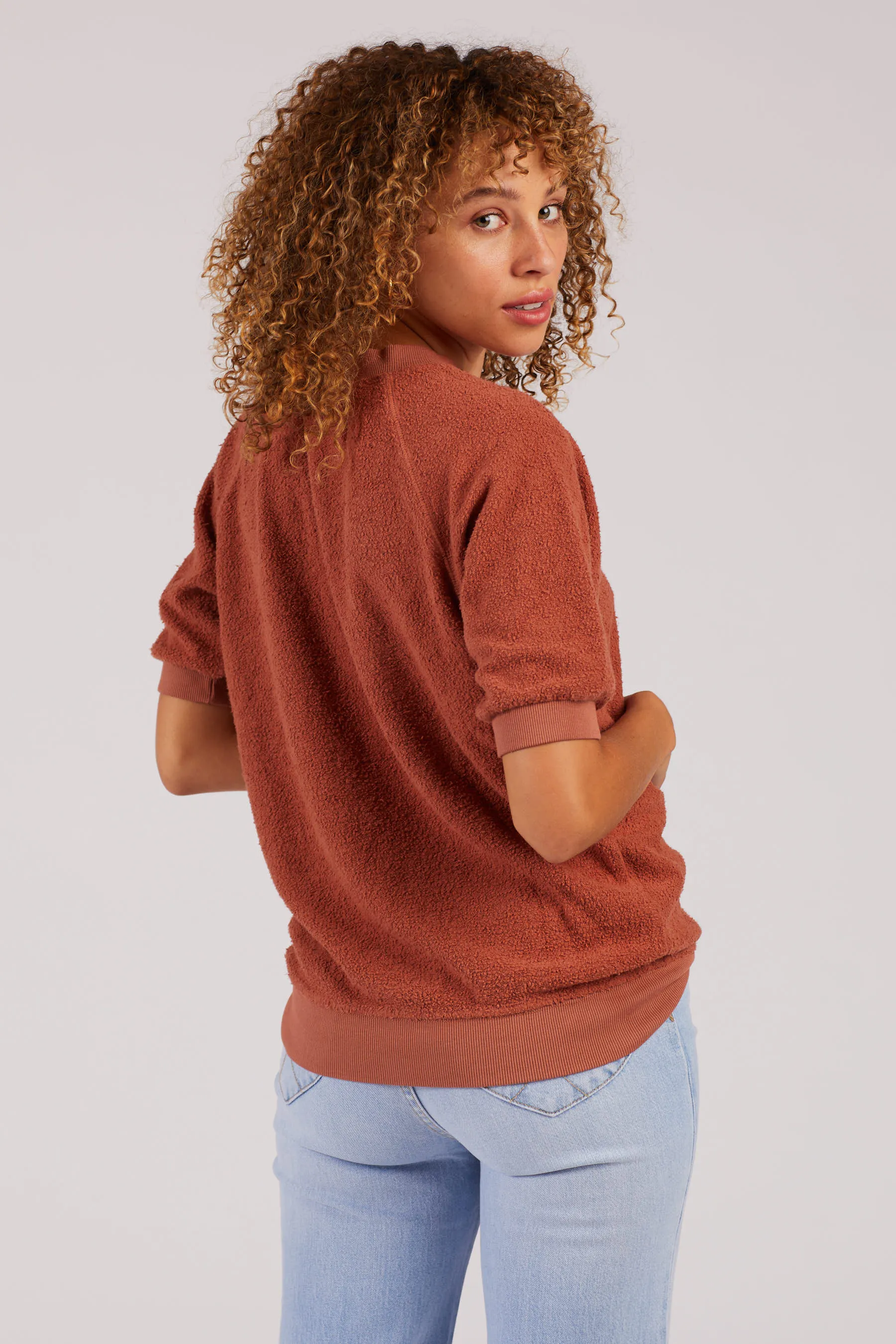 Terracotta S/S Sherpa Raglan Sweatshirt