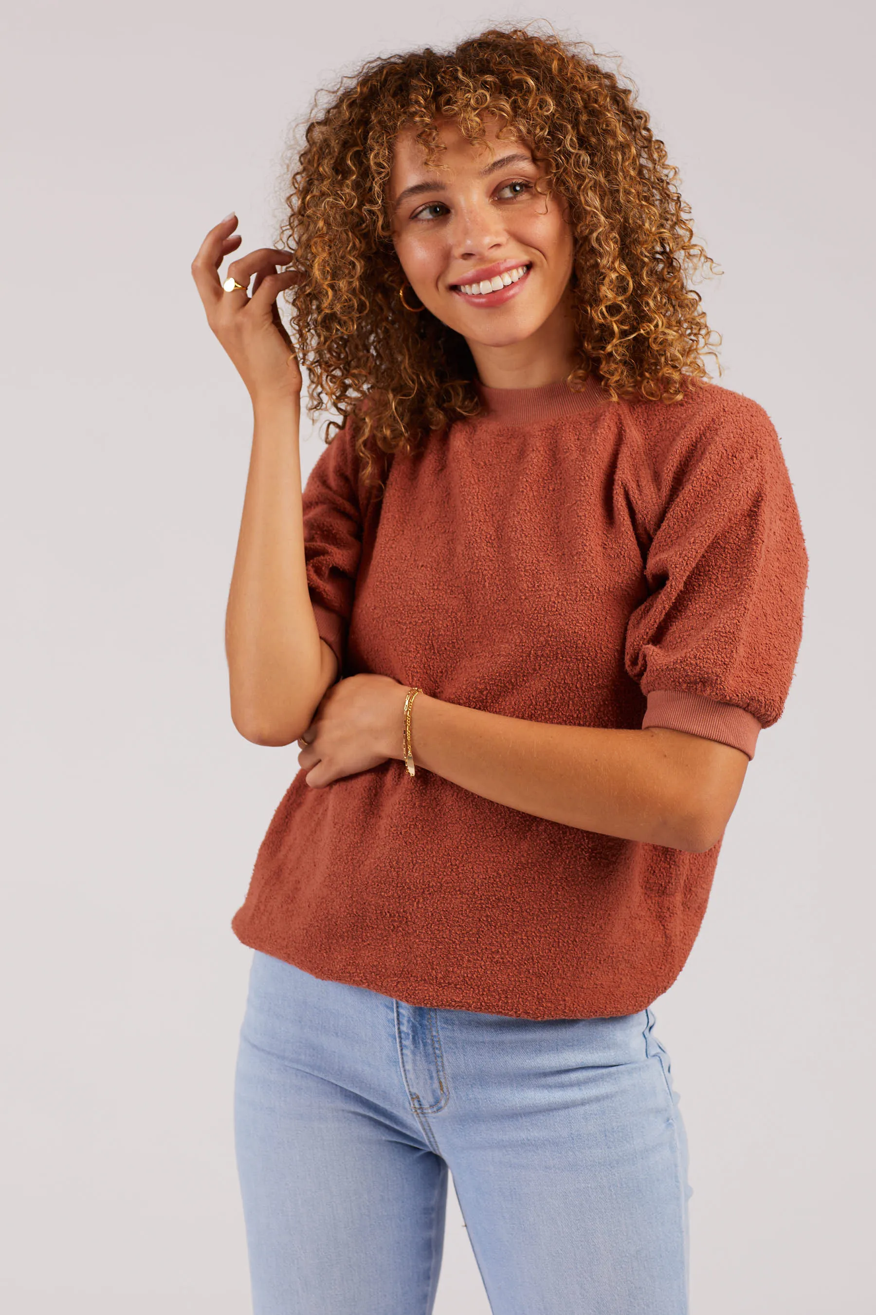 Terracotta S/S Sherpa Raglan Sweatshirt