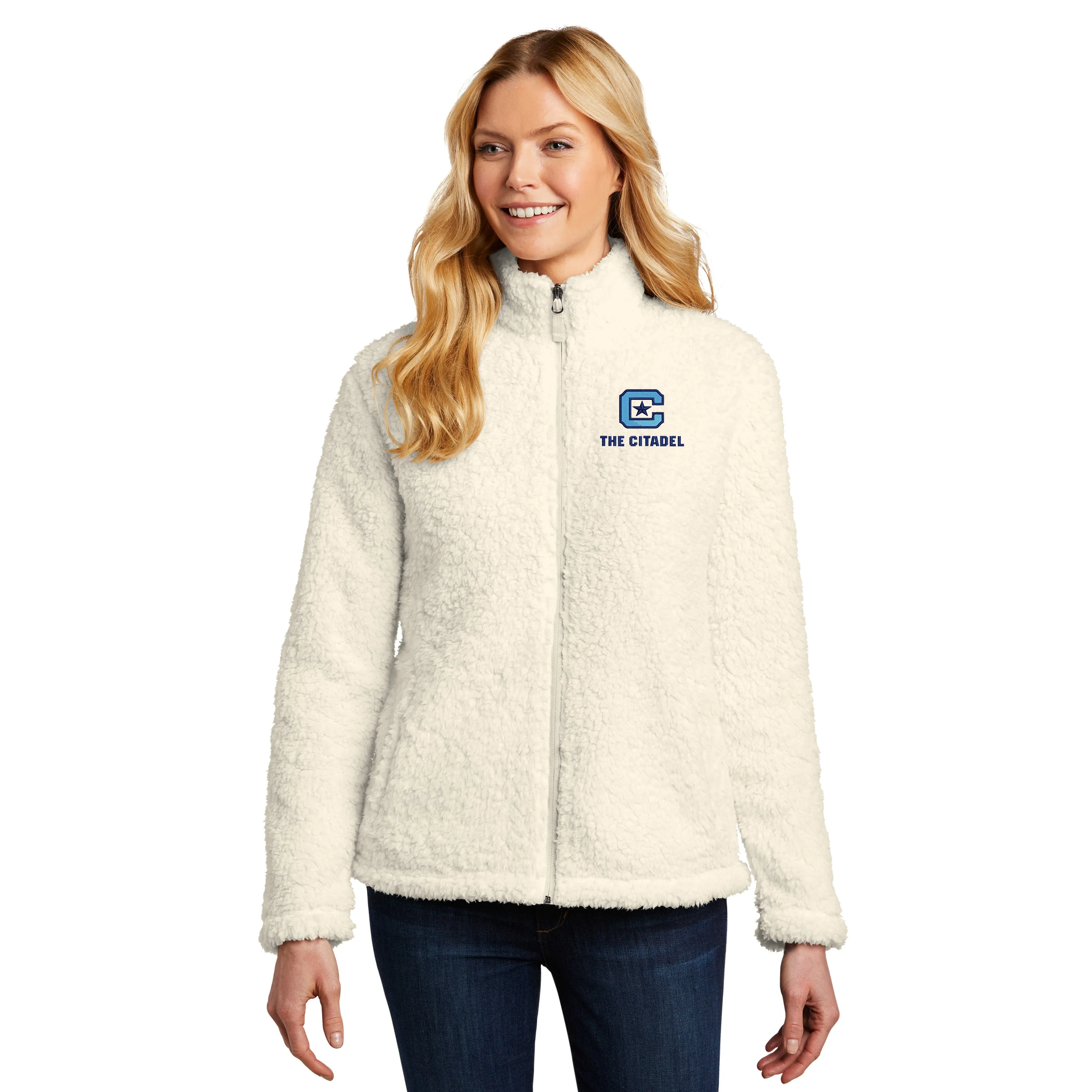 The Citadel C Star Sports logo, Ladies Cozy Fleece Jacket