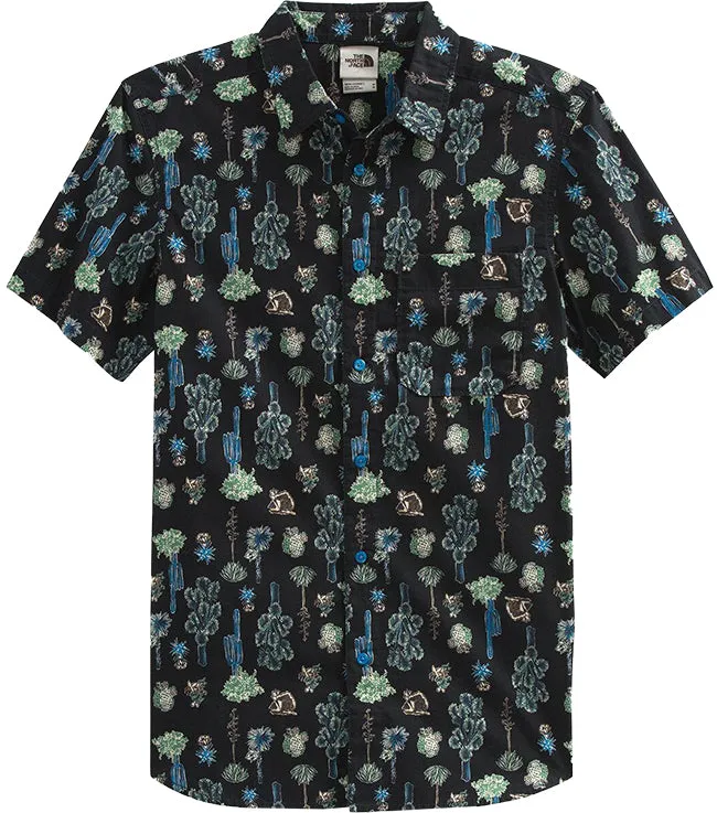 The North Face Mens Baytrail Shirt Super Sonic Blue Cactus Study