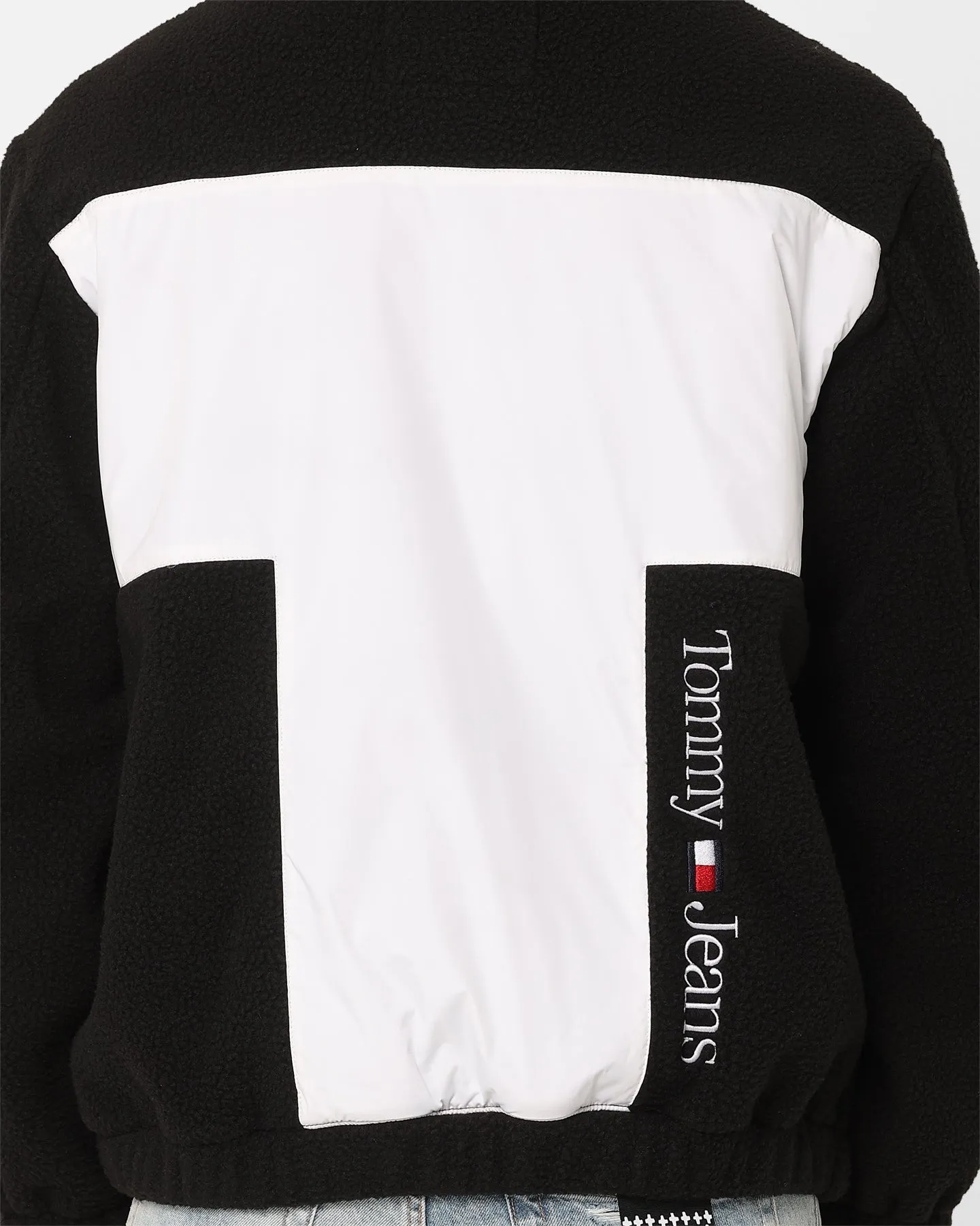 Tommy Jeans Relaxed Fabric Mix Fleece Jacket Black/Multi