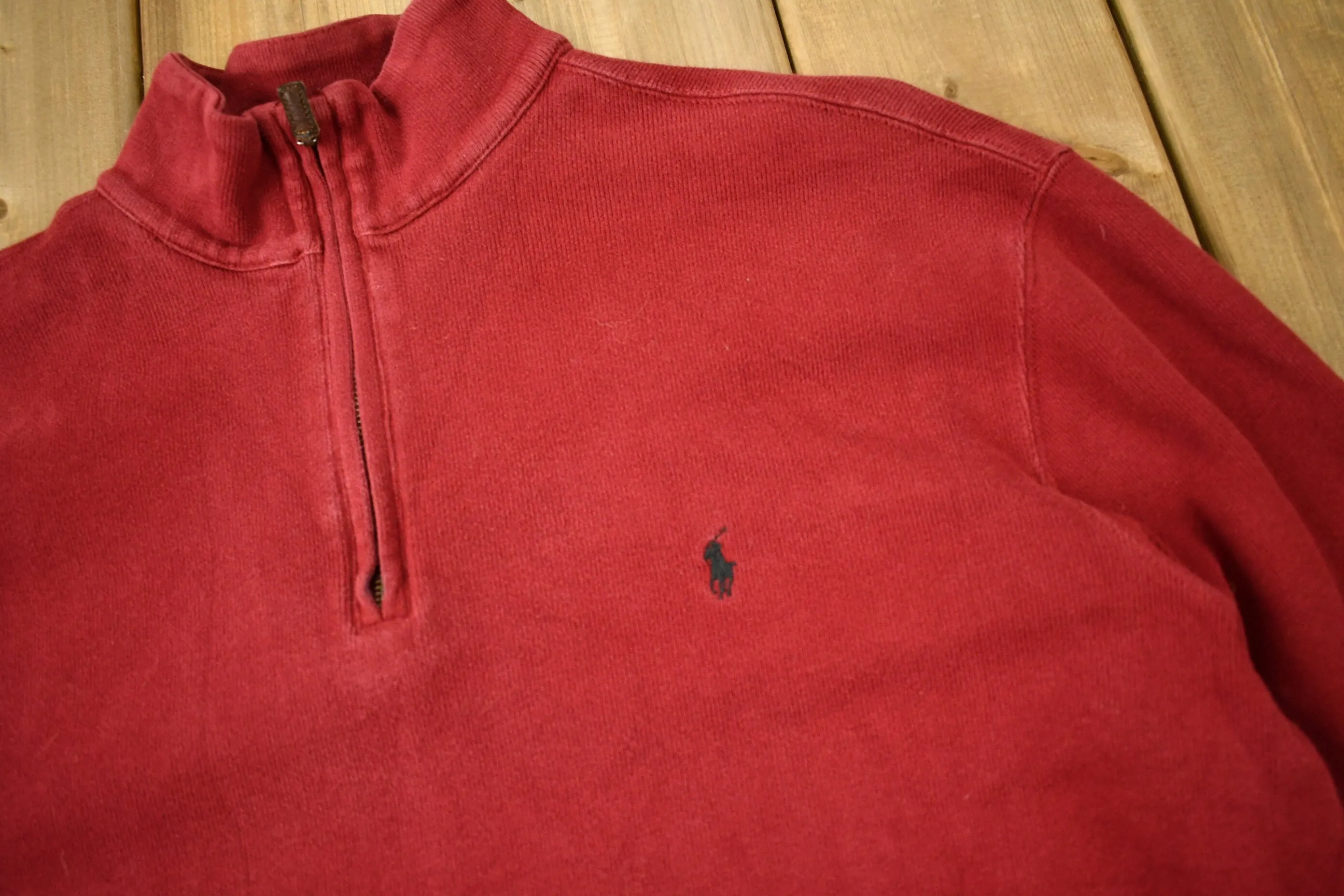 Vintage 1990s Polo Ralph Lauren Quarter Zip Sweatshirt