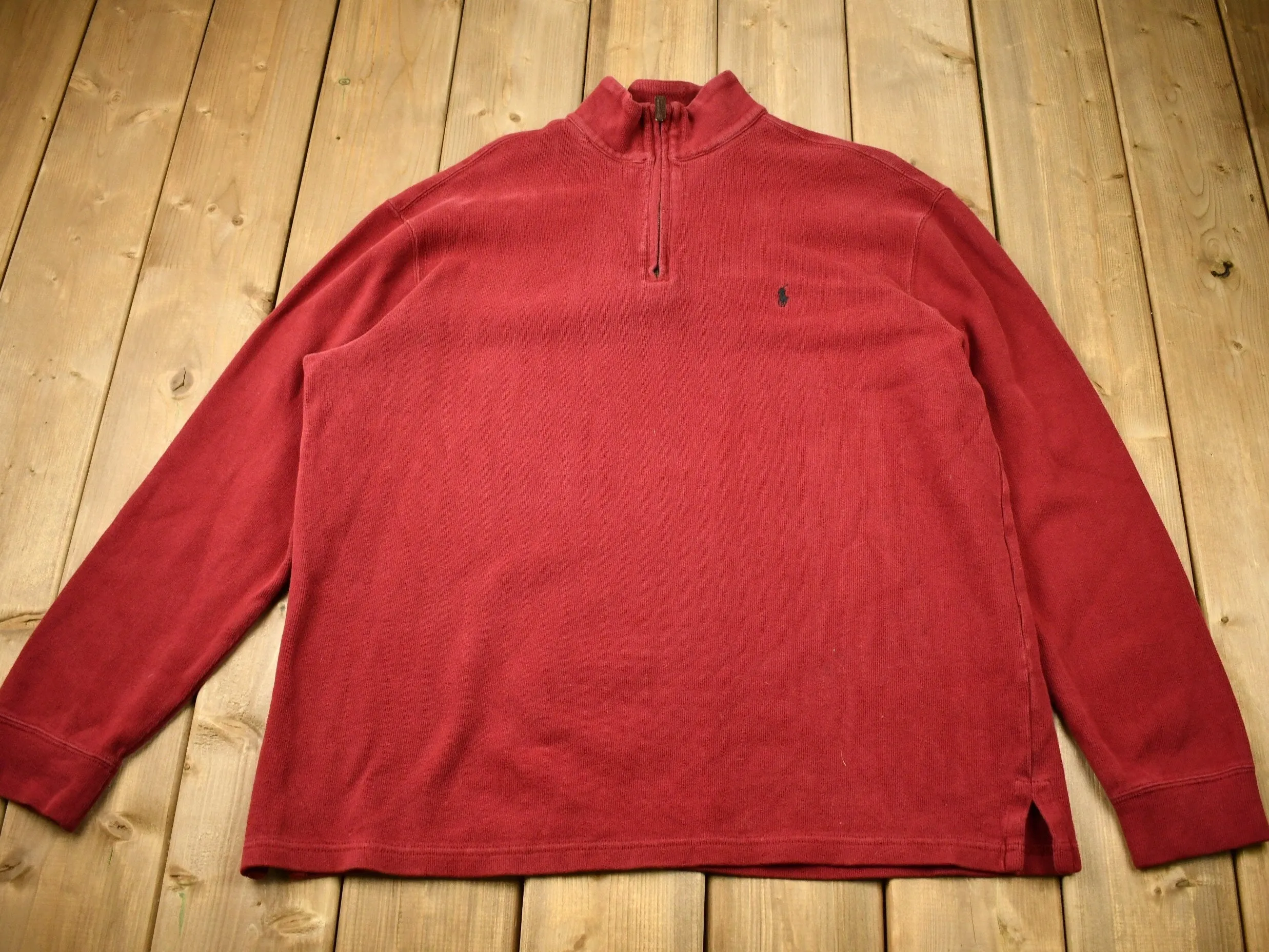 Vintage 1990s Polo Ralph Lauren Quarter Zip Sweatshirt