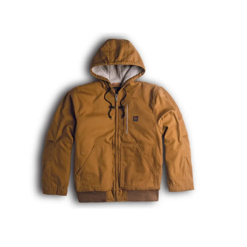 Walls Mingus Men's Sherpa Lined Hooded Winter Work Bomber - Tan YJ39