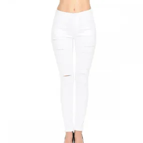 Wax Women's High-Rise Slash Destructed Skinny Jeans